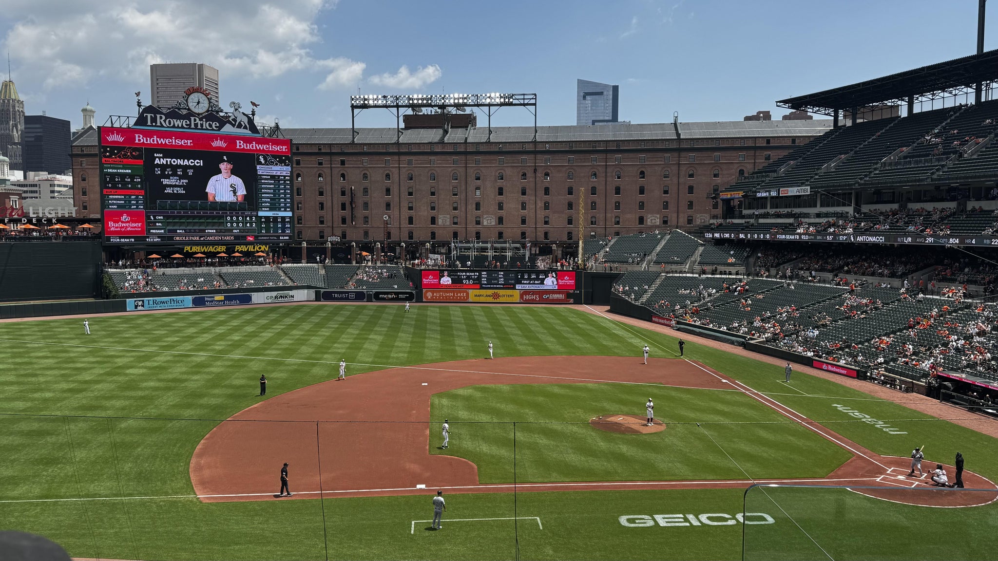 Vue réelle des fans prise de la Section 250 au site Oriole Park at Camden Yards par Kimberly R