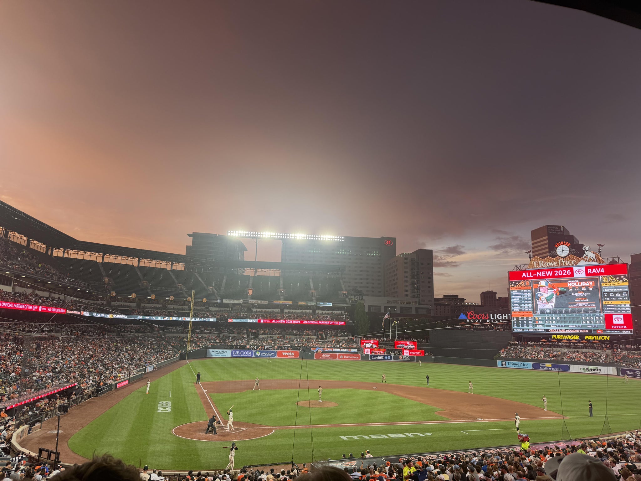 Vue réelle des fans prise de la Section 29 au site Oriole Park at Camden Yards par Nicole B