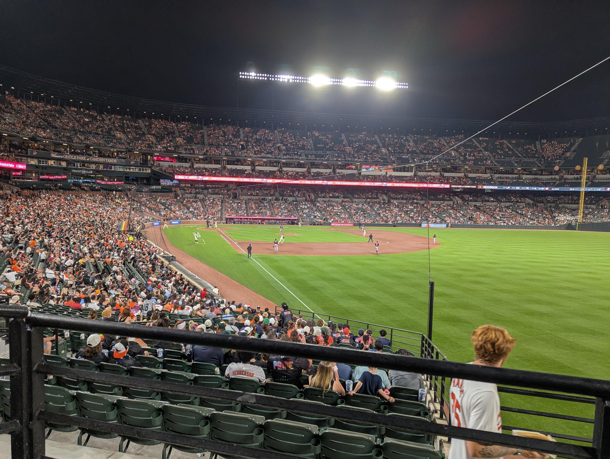 Vue réelle des fans prise de la Section 3 au site Oriole Park at Camden Yards par Linda B