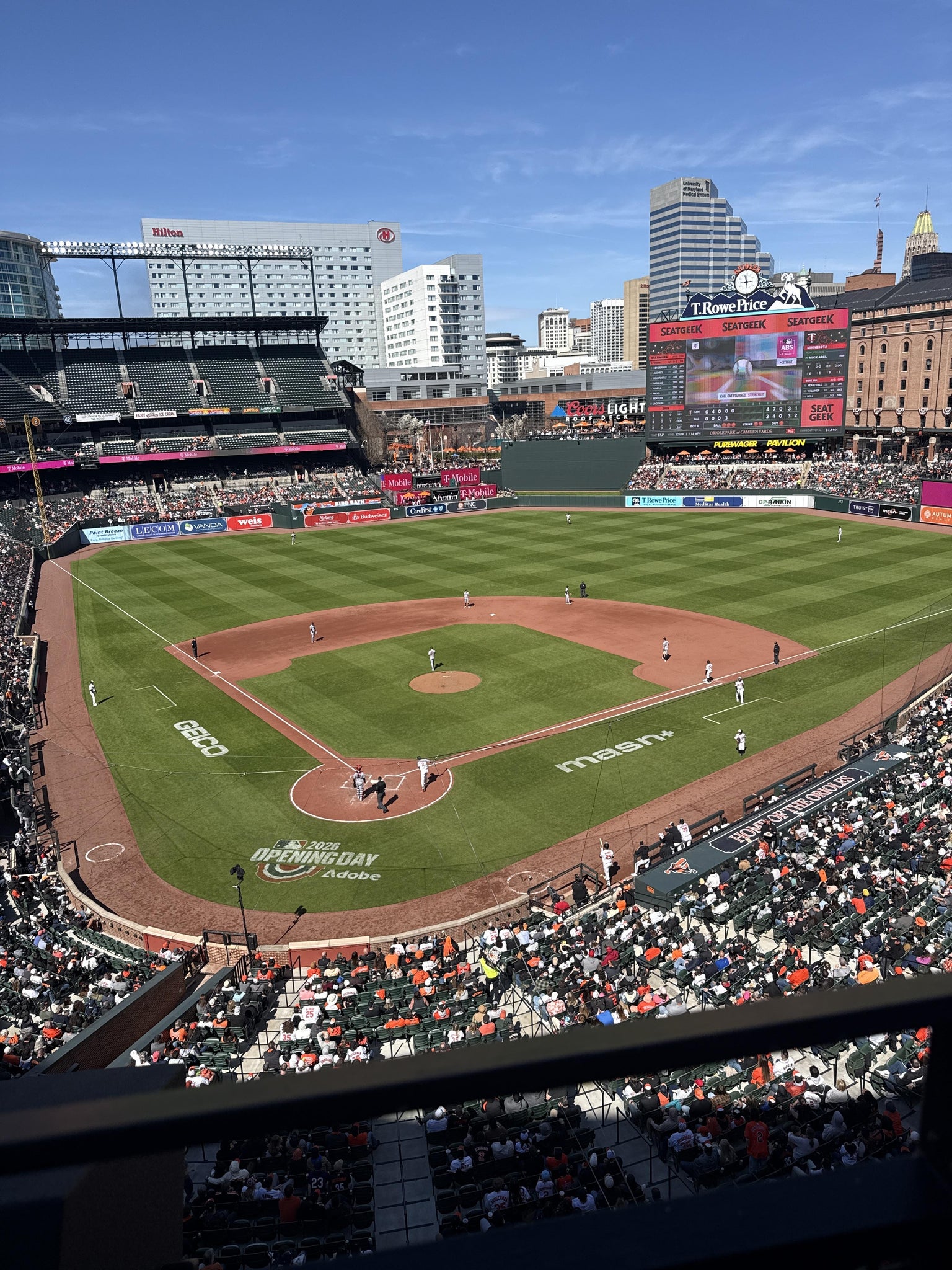 Real Fan View taken from Section 332 at Oriole Park at Camden Yards by Charles S