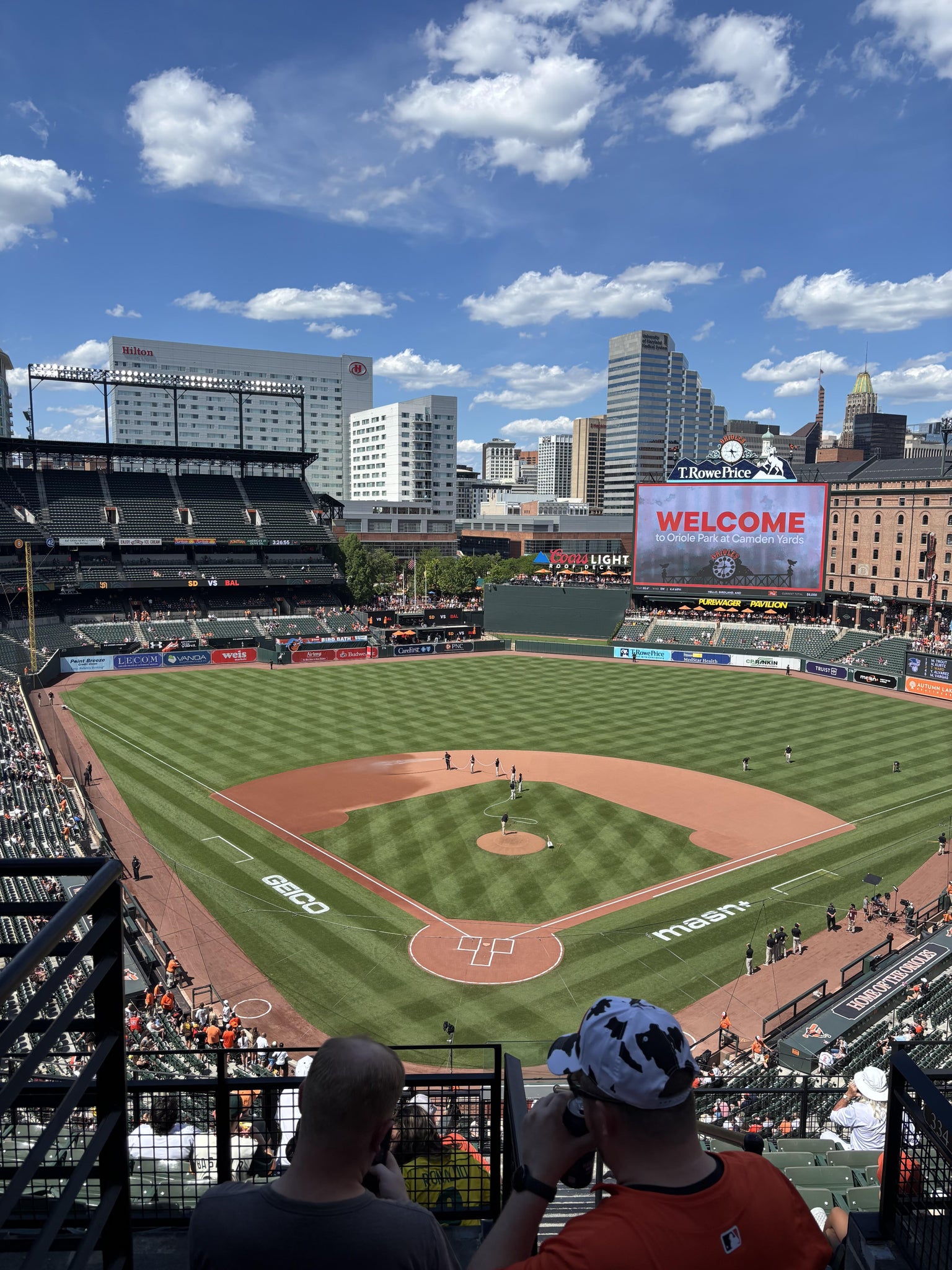 Vue réelle des fans prise de la Section 334 au site Oriole Park at Camden Yards par Gerrett S