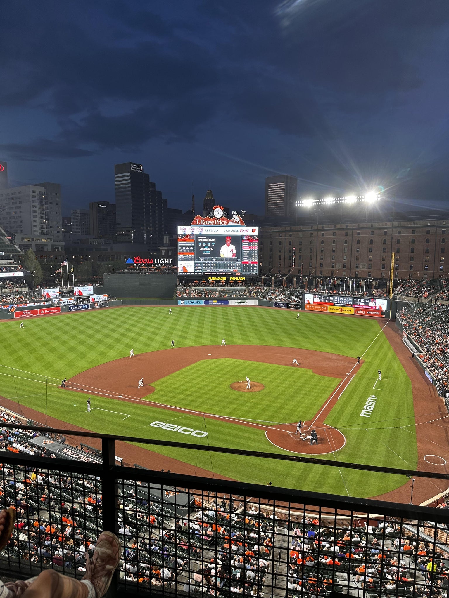 Real Fan View taken from Section 344 at Oriole Park at Camden Yards by Drew D
