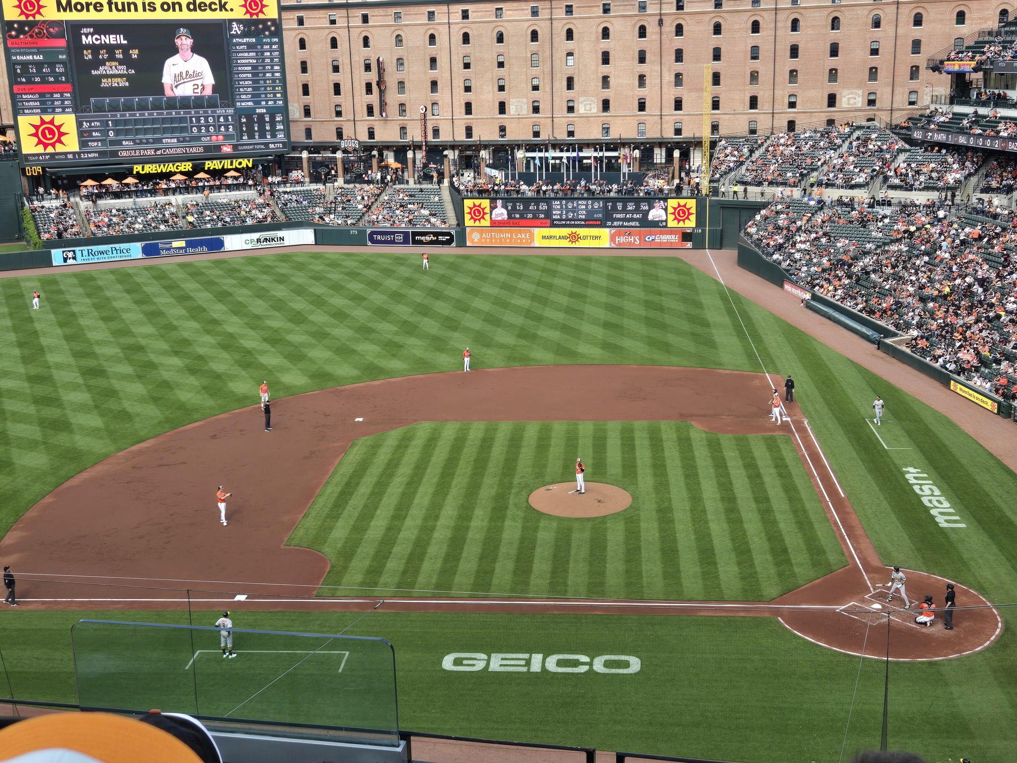 Real Fan View taken from Section 350 at Oriole Park at Camden Yards by Henry A