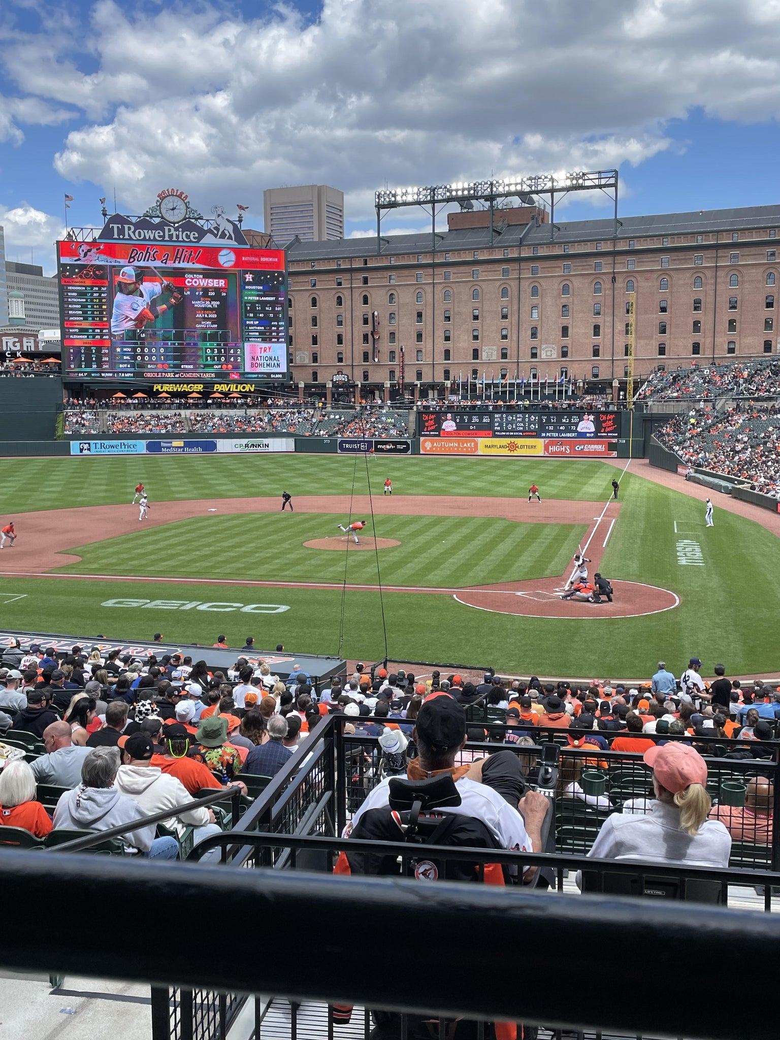 Real Fan View taken from Section 45 at Oriole Park at Camden Yards by John L
