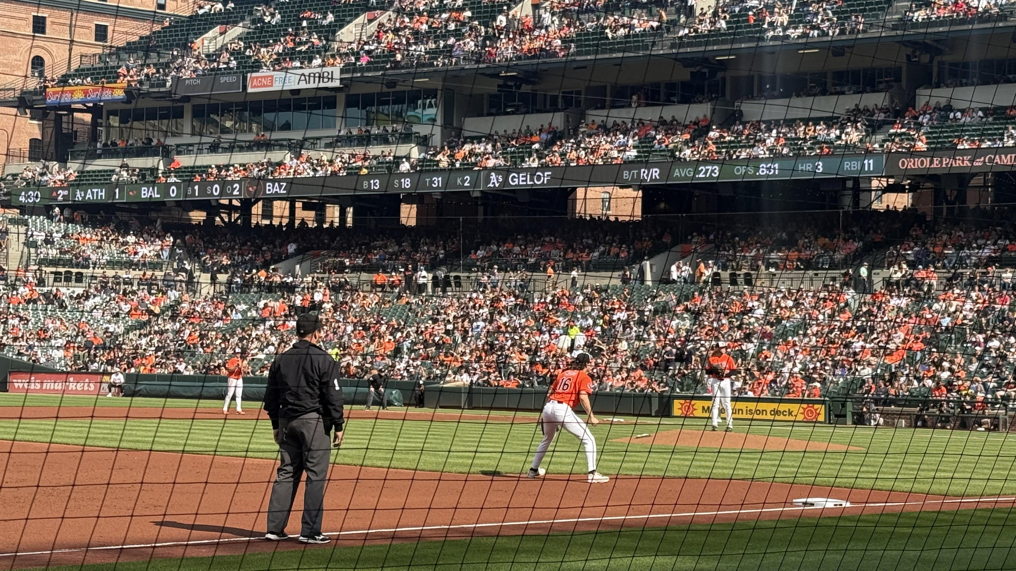 Real Fan View taken from Section 58 at Oriole Park at Camden Yards by Angel V