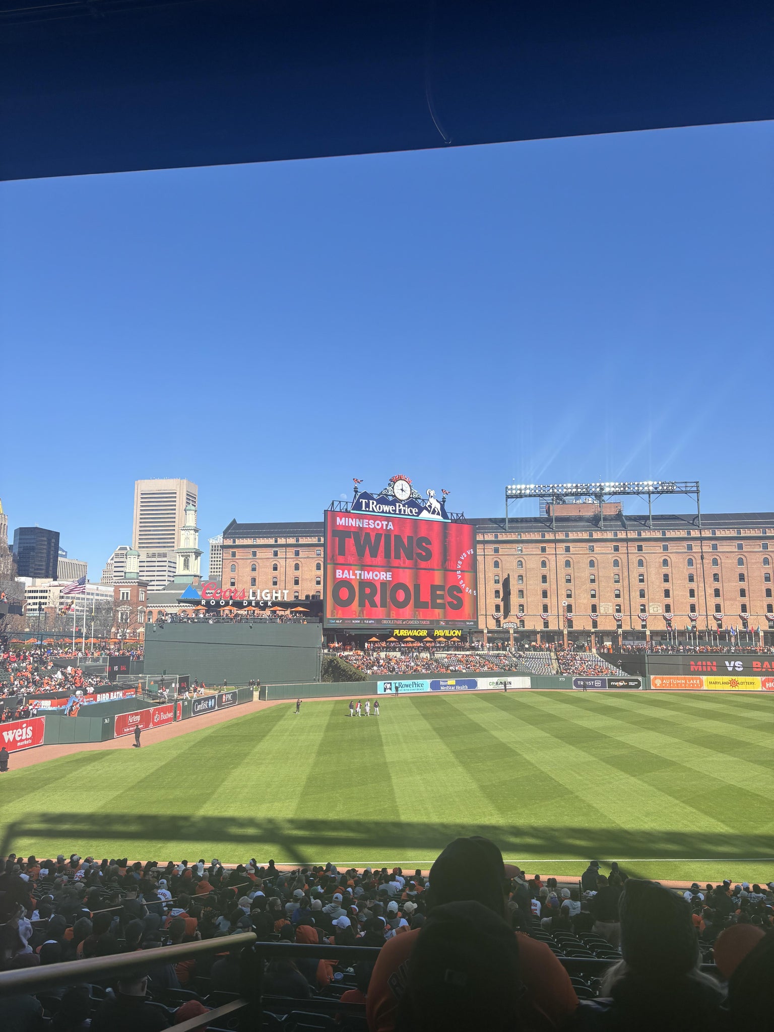 Real Fan View taken from Section 65 at Oriole Park at Camden Yards by Kaleb L