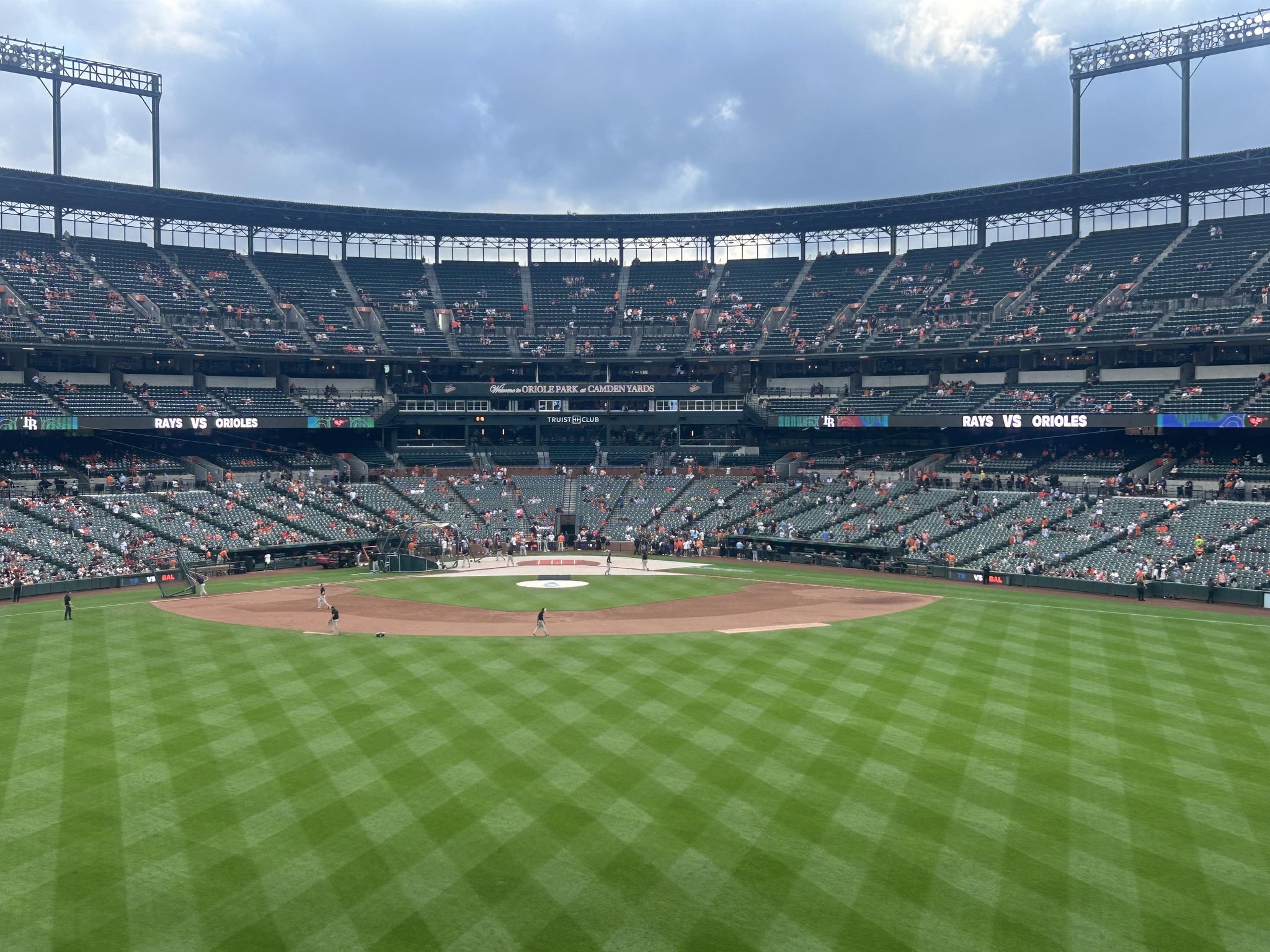 Real Fan View taken from Center Field Roof Deck at Oriole Park at Camden Yards by Colleen B