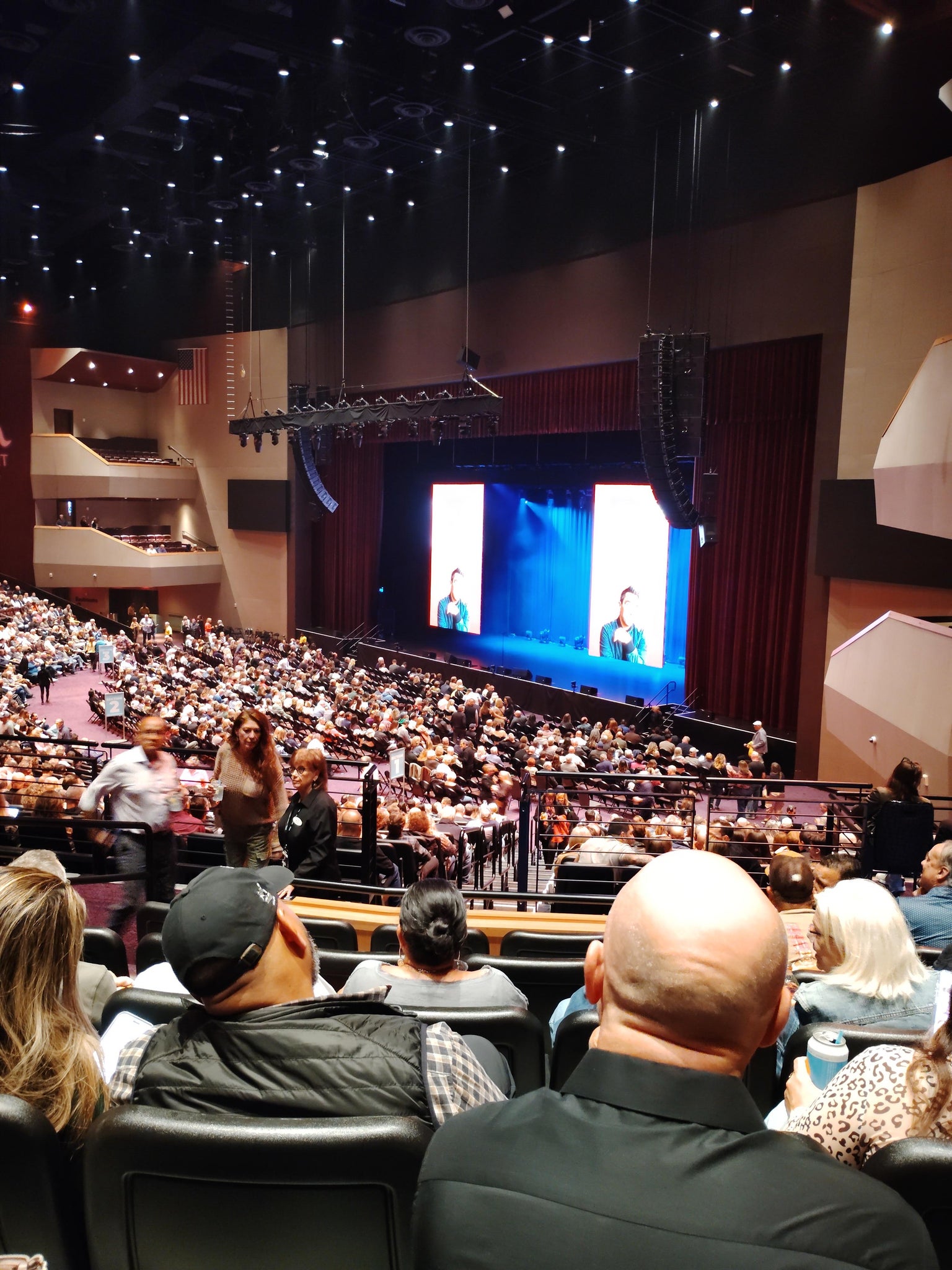 Real Fan View taken from Section 201 at Ovation Hall at Ocean Resort Casino by Patricia E