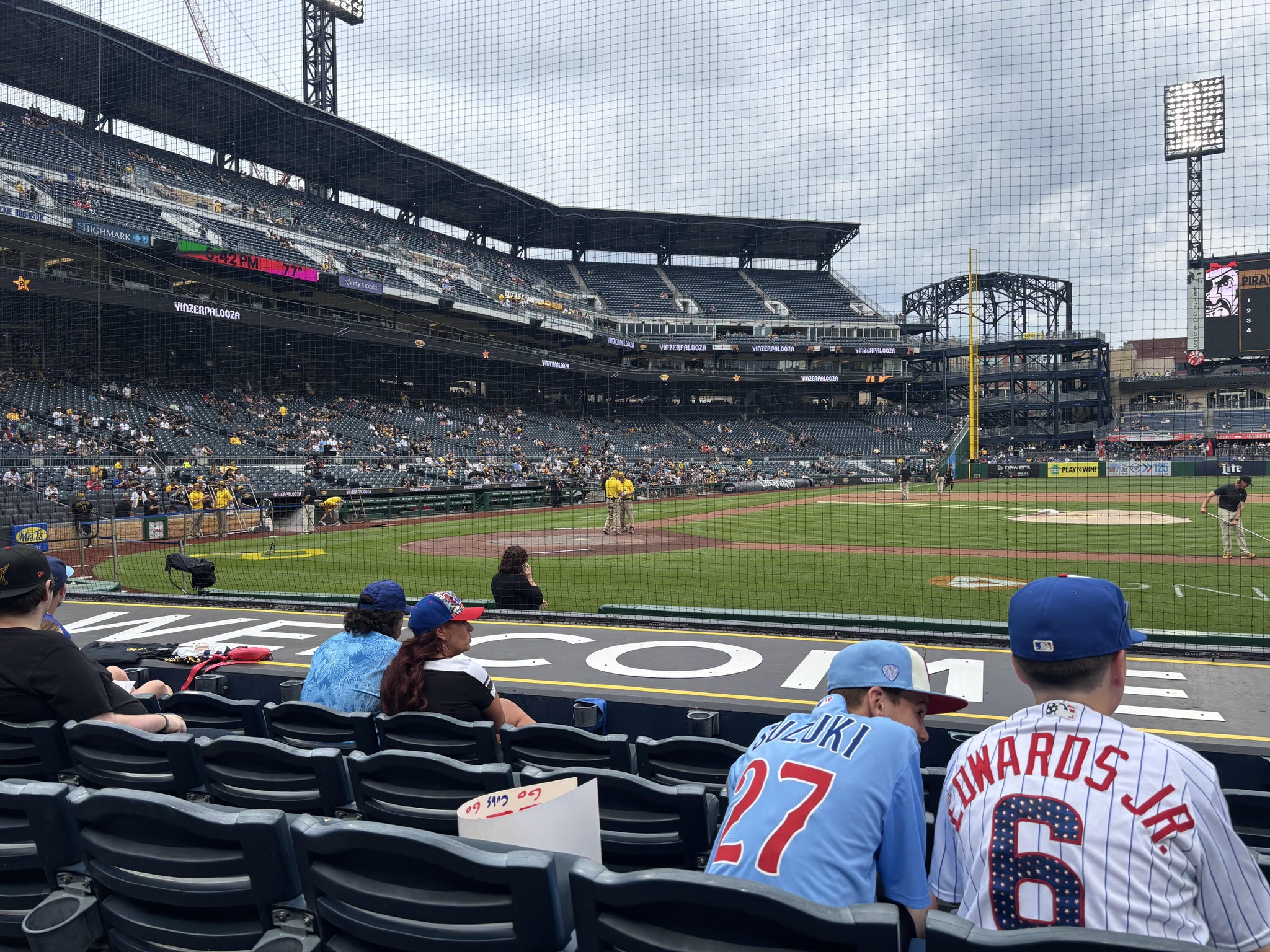 Real Fan View taken from Dugout Box 12 at PNC Park by Aimee W