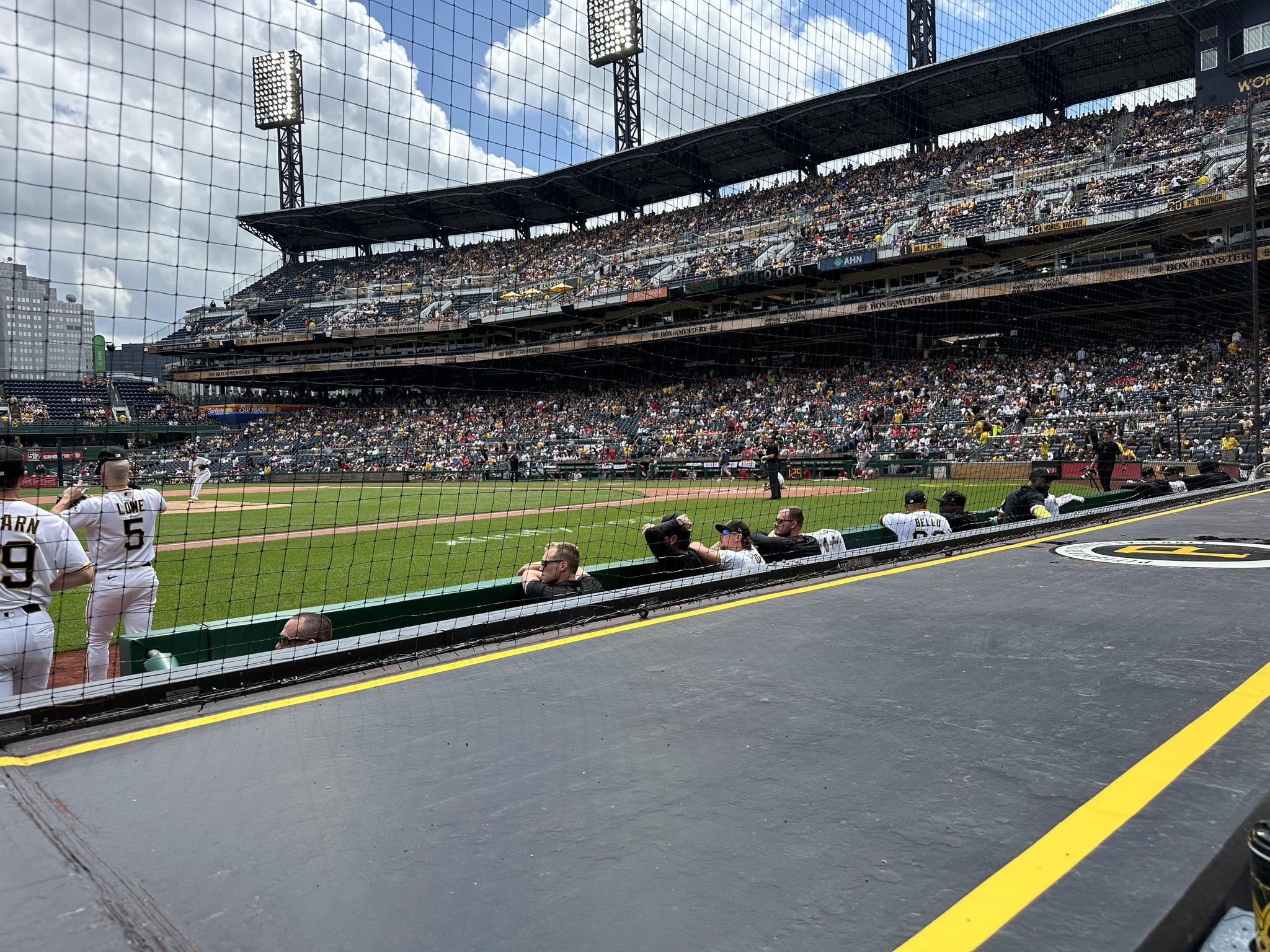 Real Fan View taken from Dugout Box 23 at PNC Park by Dwight T