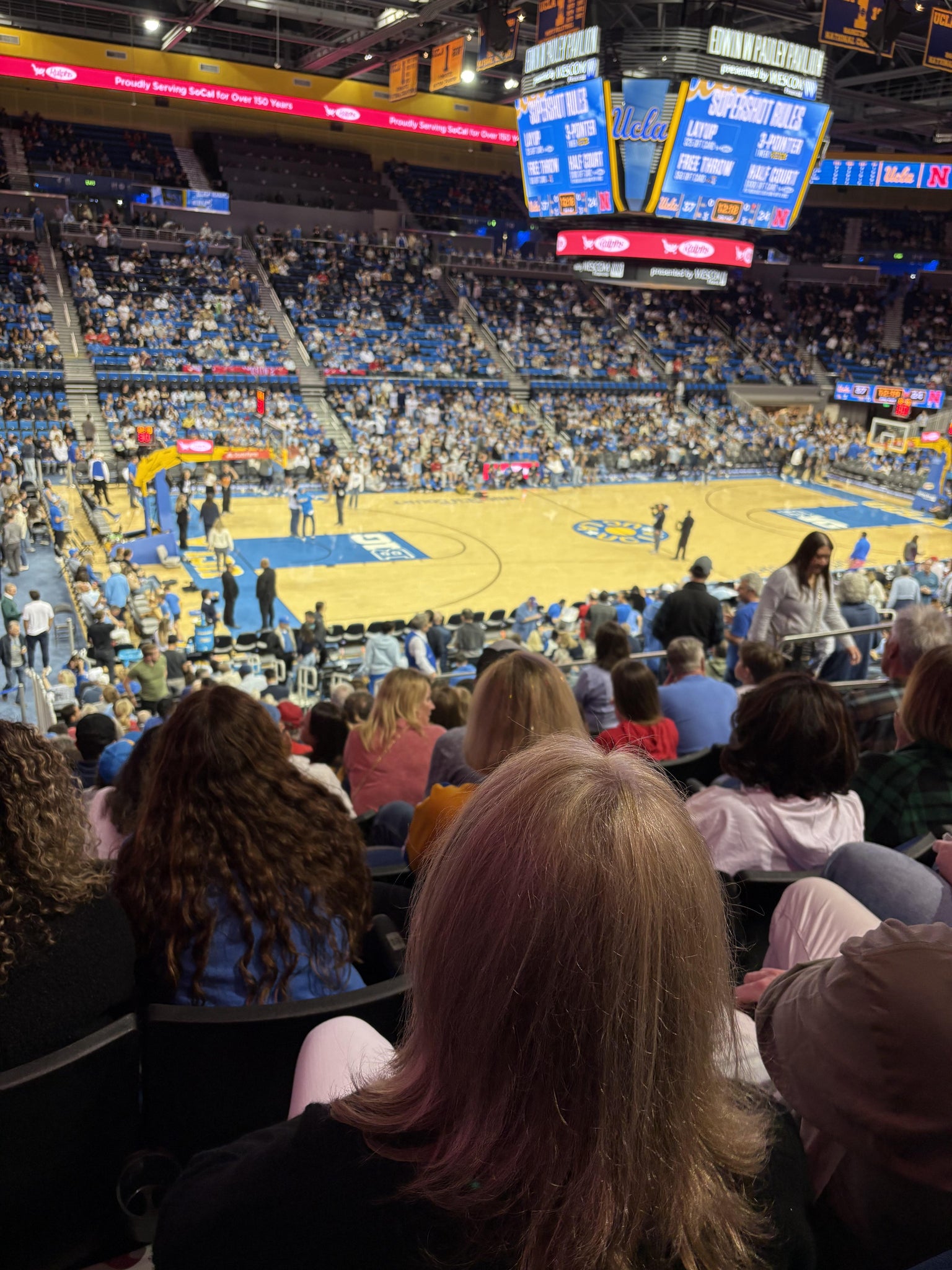 Real Fan View taken from Section 104 at Pauley Pavilion by Anonymous User