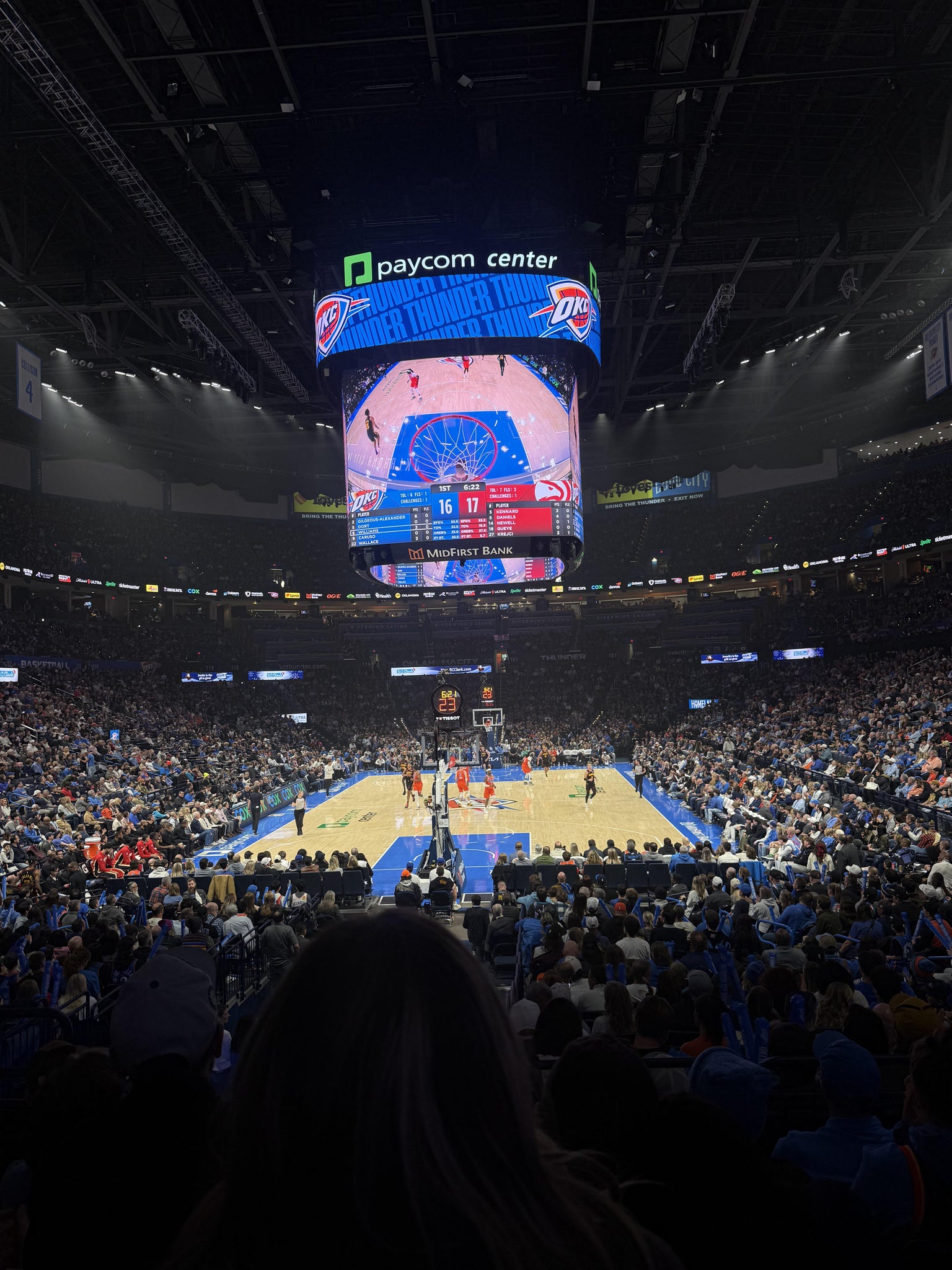 Real Fan View taken from Section 110 at Paycom Center by Briana H
