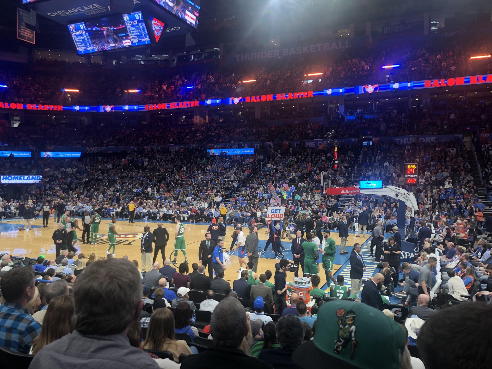 Real Fan View taken from Section 114 at Paycom Center by Steve R