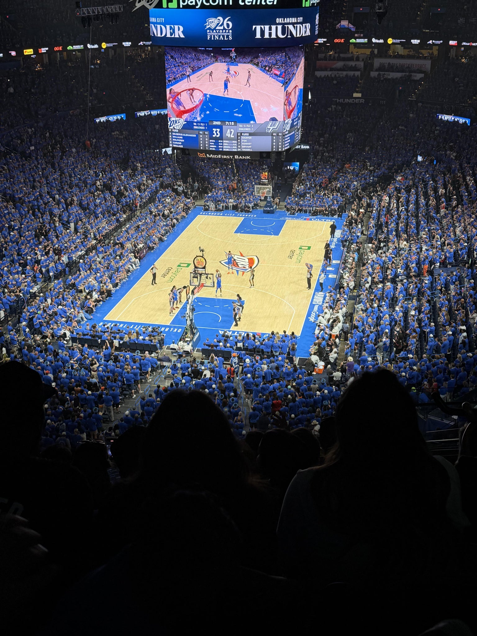 Real Fan View taken from Section 330 at Paycom Center by John C