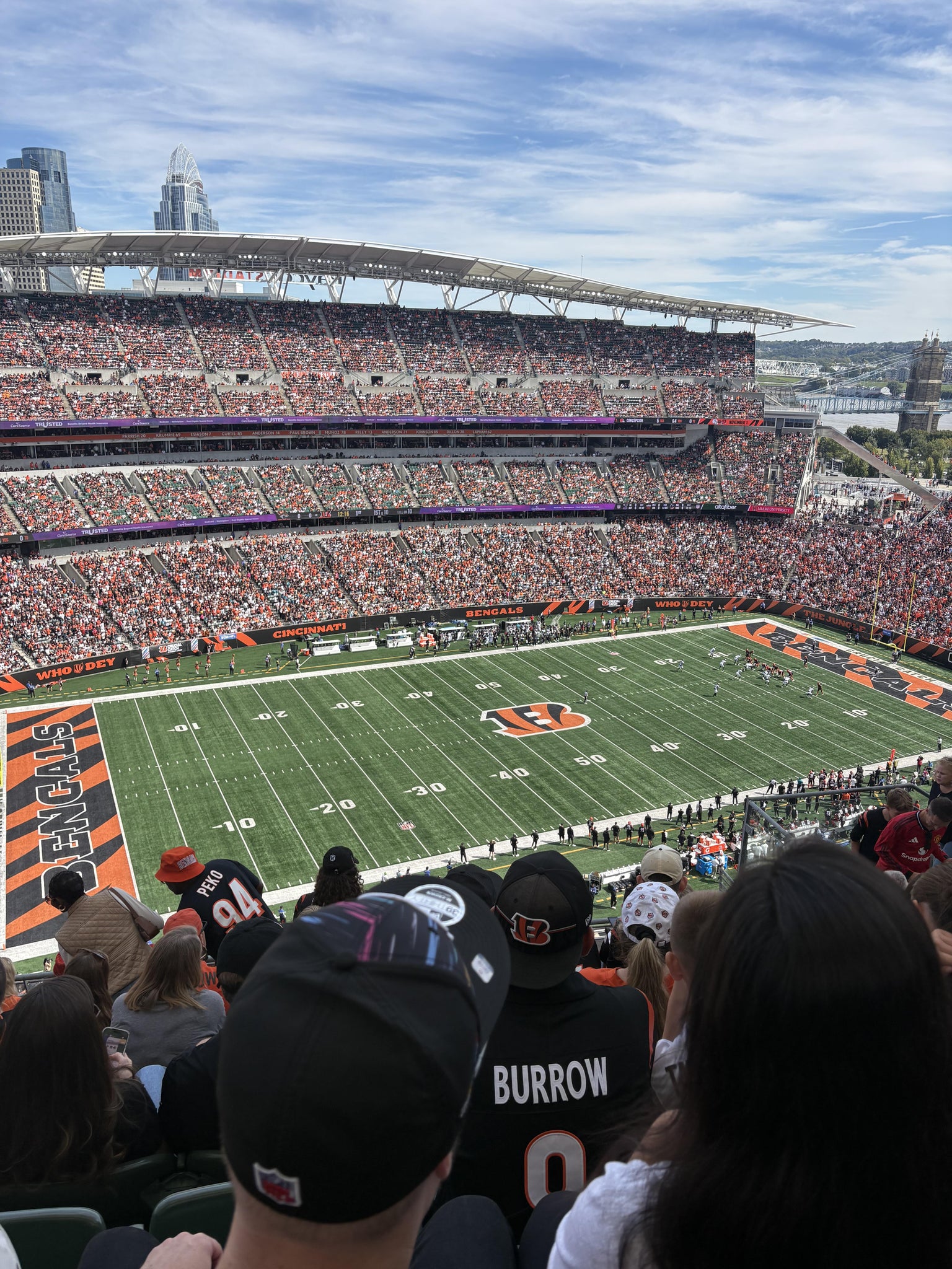 Real Fan View taken from Section 314 at Paycor Stadium by Stephanie A