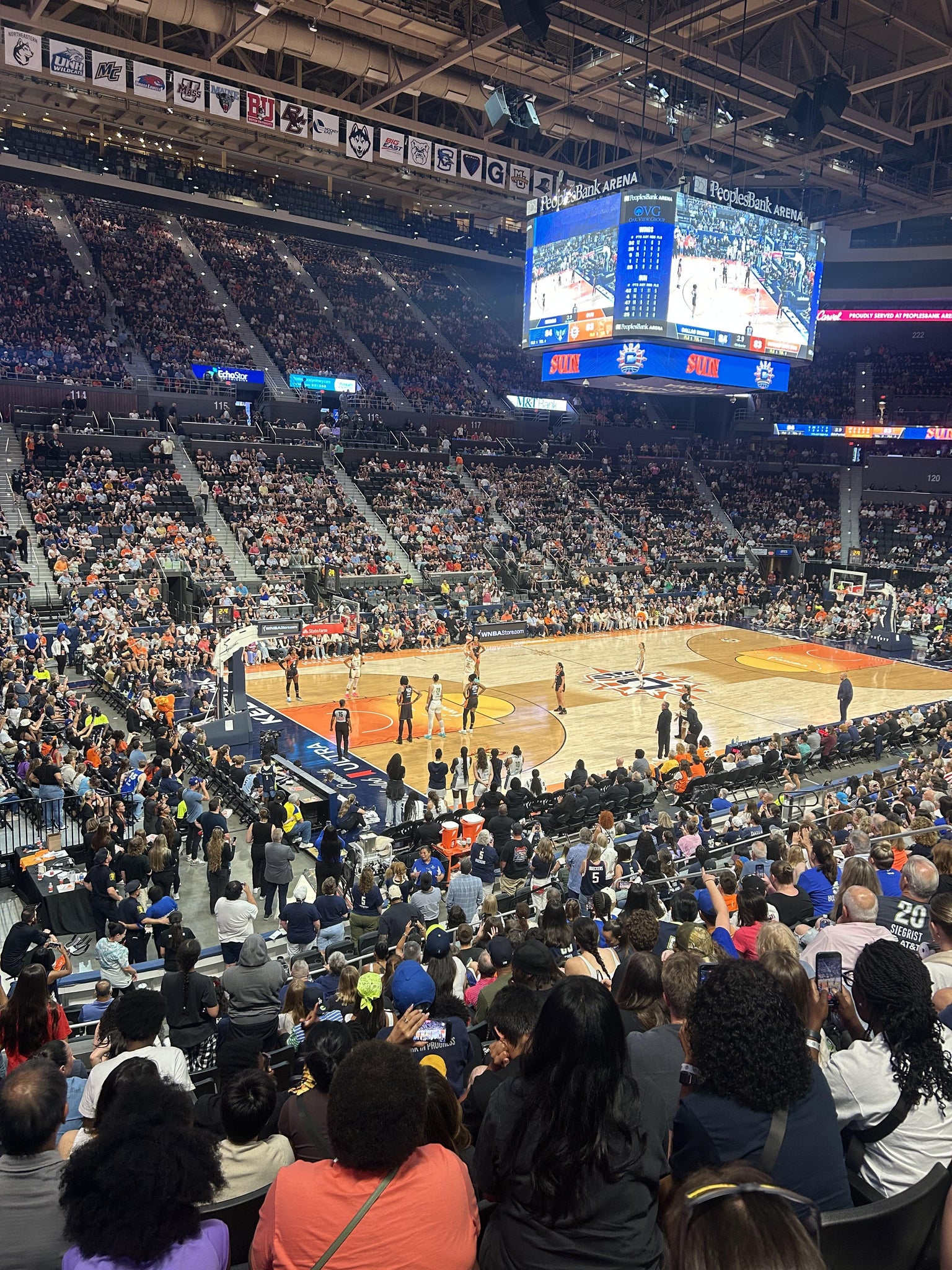 Real Fan View taken from Section 106 at PeoplesBank Arena by Leah R