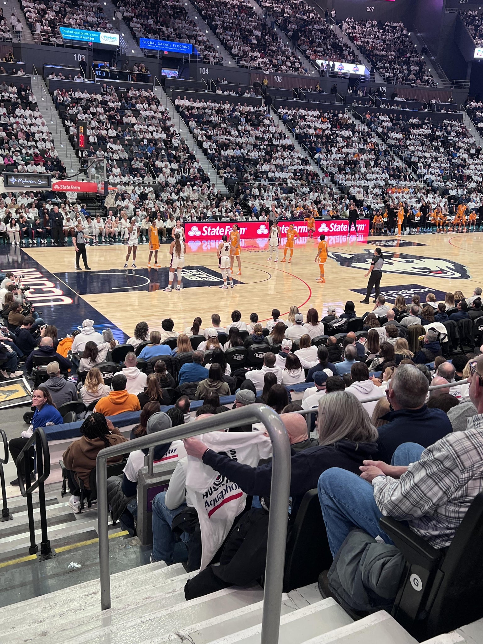 Real Fan View taken from Section 118 at PeoplesBank Arena by Kim P