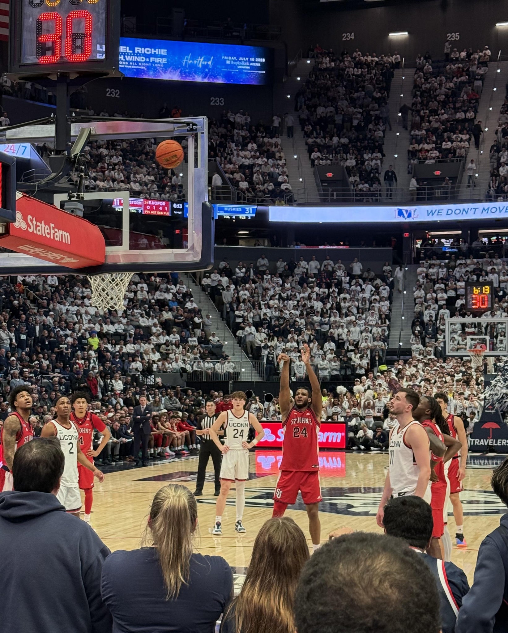 Real Fan View taken from Section 121 at PeoplesBank Arena by David M