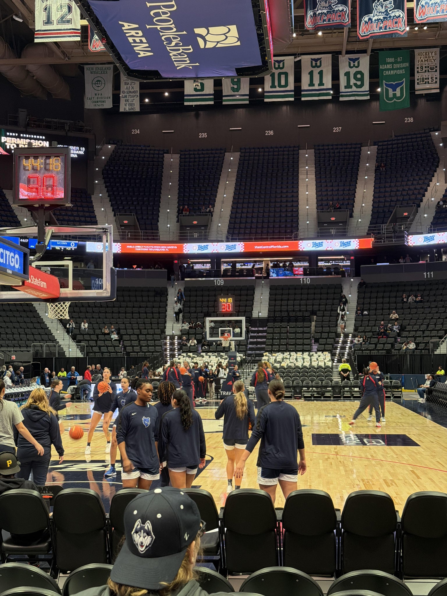 Real Fan View taken from Section 122 at PeoplesBank Arena by Armantino C