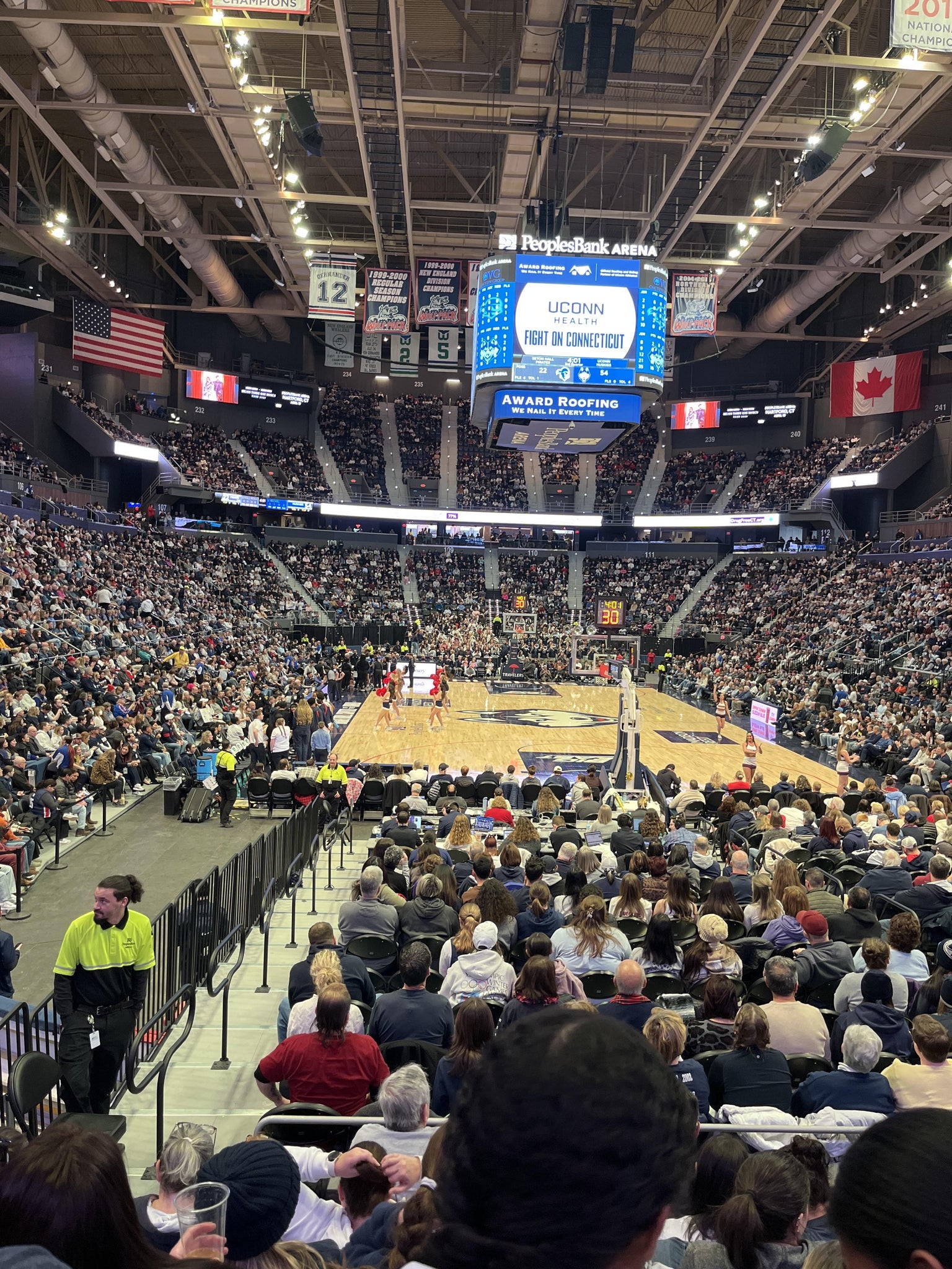 Real Fan View taken from Section 122 at PeoplesBank Arena by Christina K