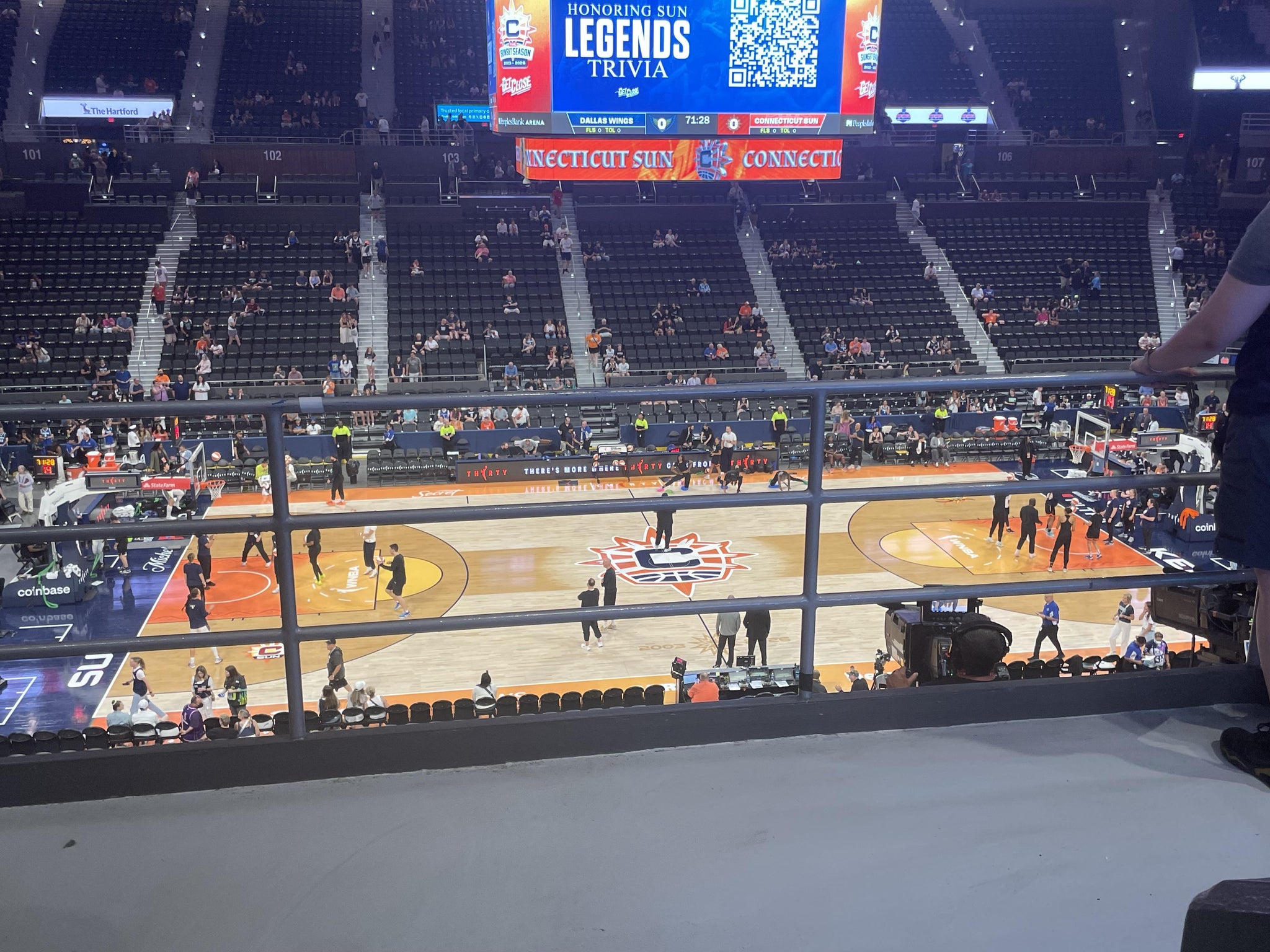 Real Fan View taken from Section 216 at PeoplesBank Arena by Mitchelle D