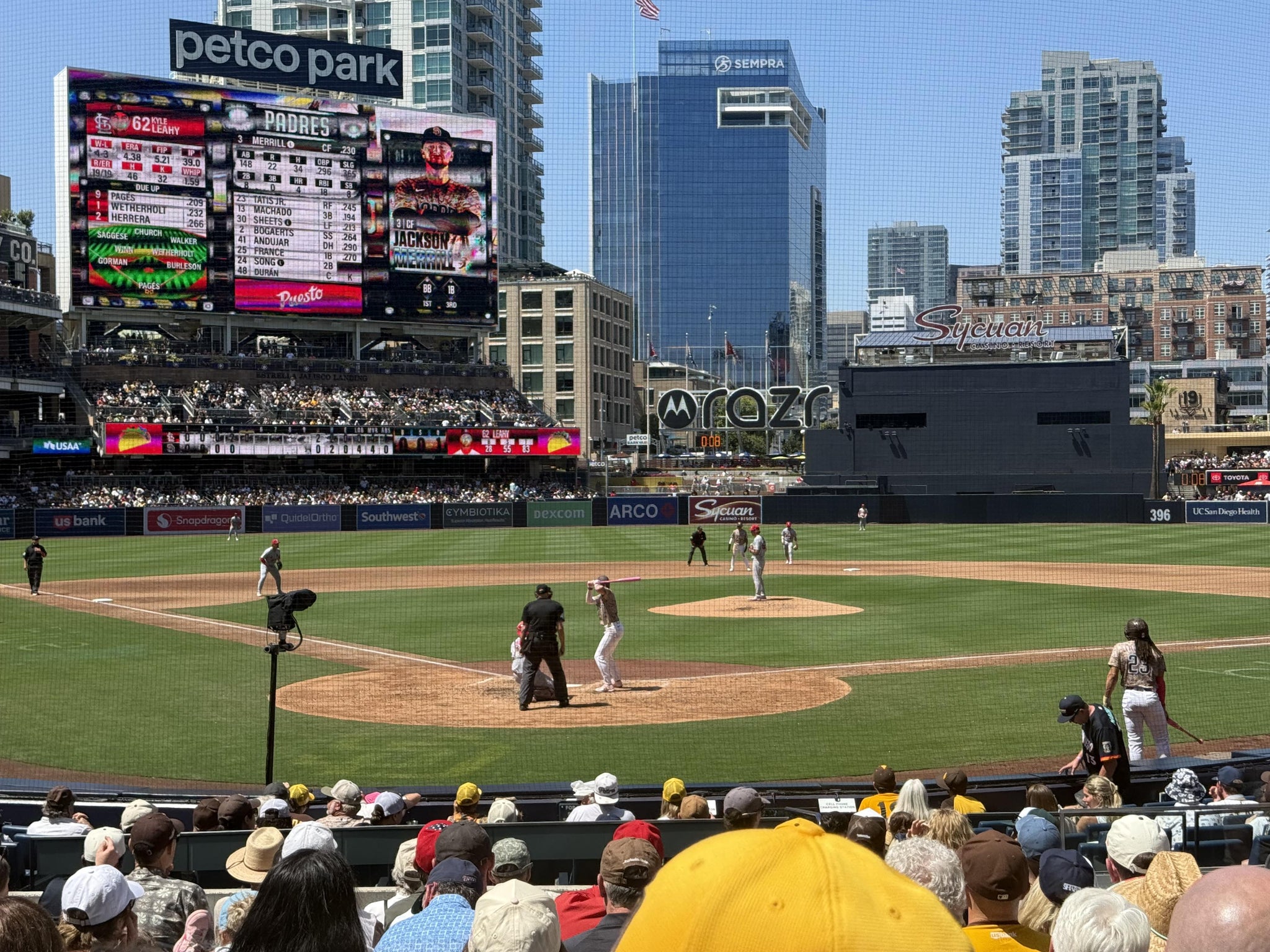 Vue réelle des fans prise de la Section 101 au site Petco Park par Julie S
