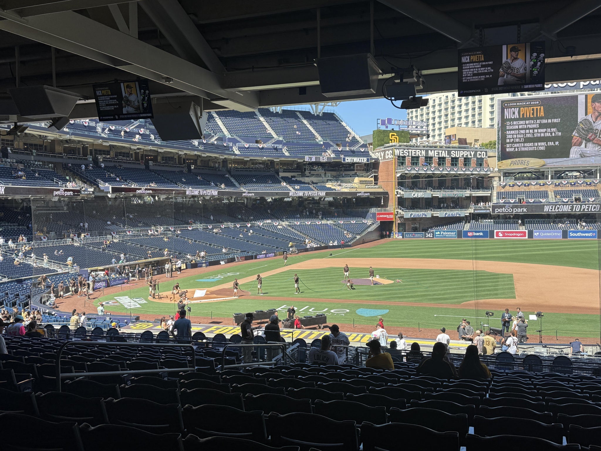 Vue réelle des fans prise de la Section 109 au site Petco Park par Nadine D