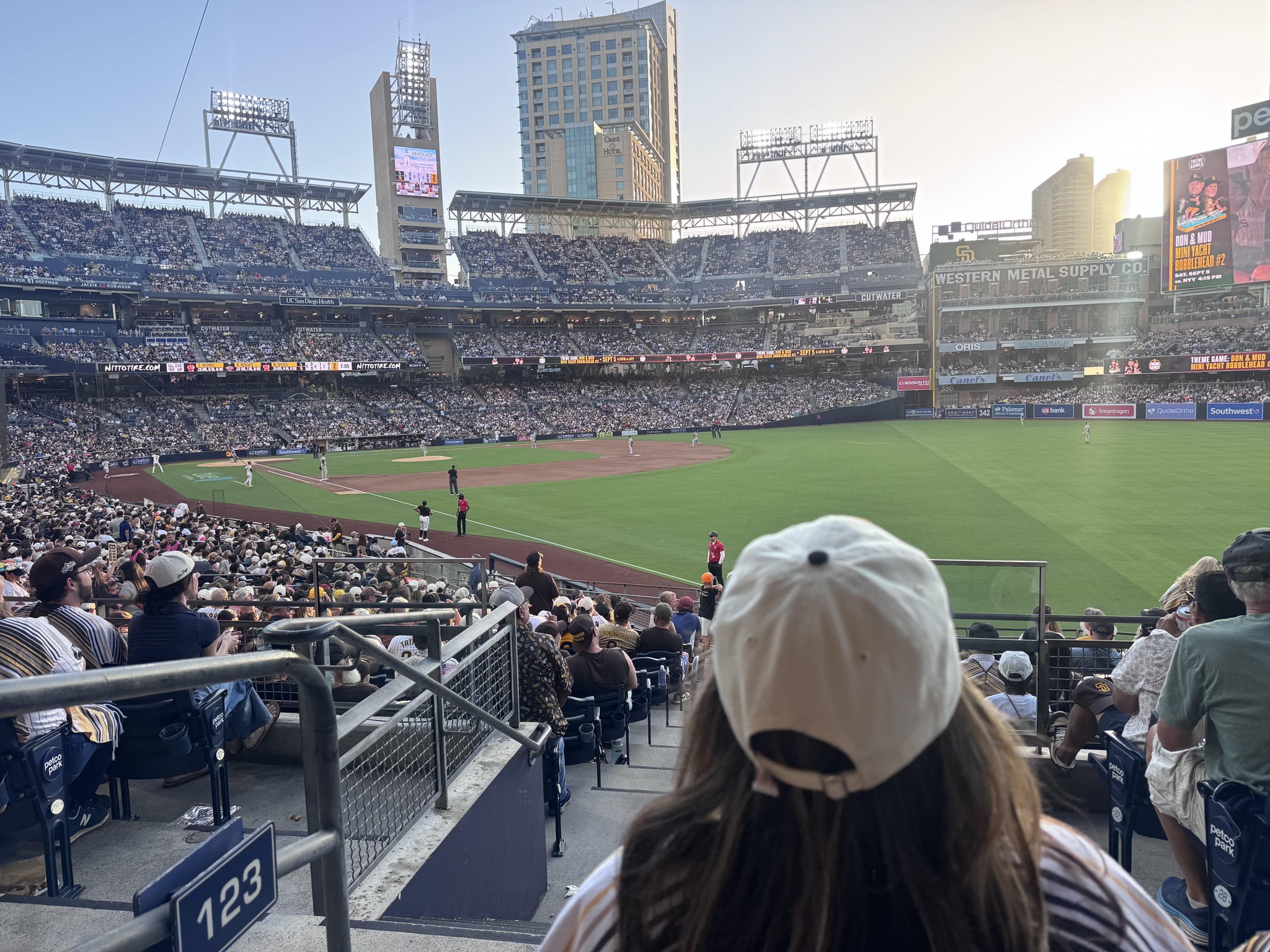 Real Fan View taken from Section 123 at Petco Park by Cynthia C