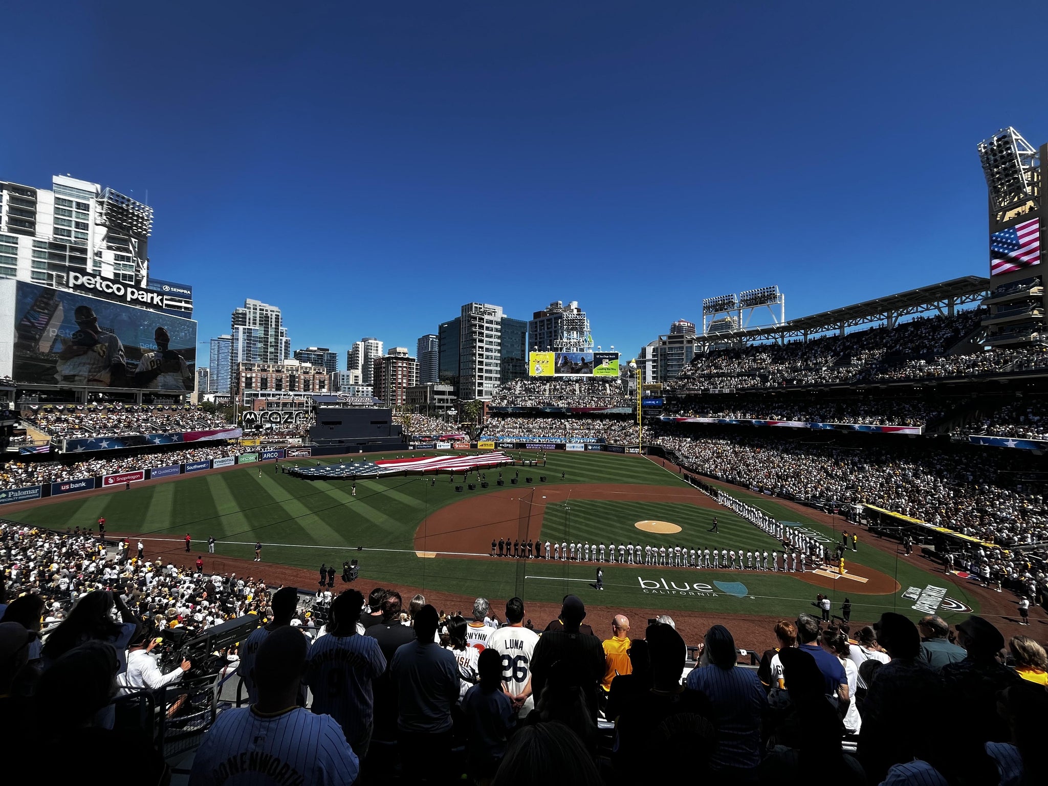 Vue réelle des fans prise de la Section 208 au site Petco Park par Jeff W