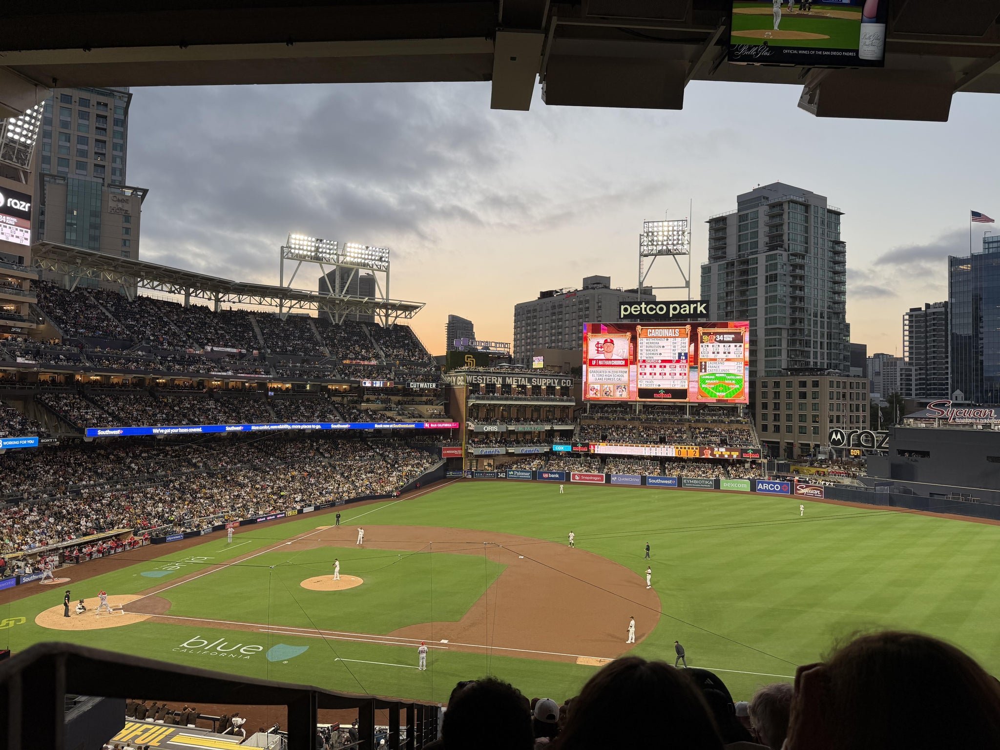 Vue réelle des fans prise de la Section 211 au site Petco Park par Rafael C