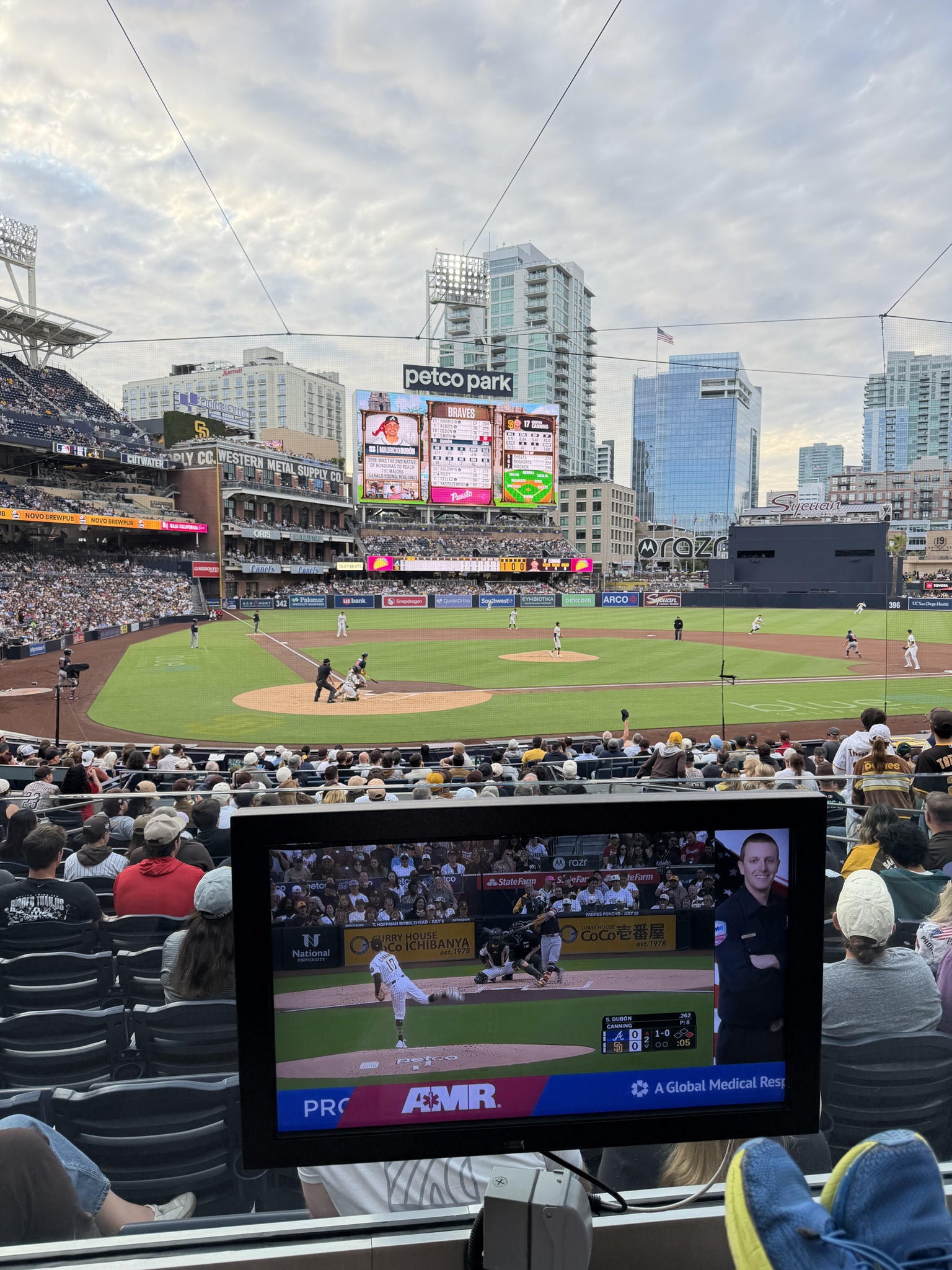 Vue réelle des fans prise de la Section Box 5 au site Petco Park par Caleb R
