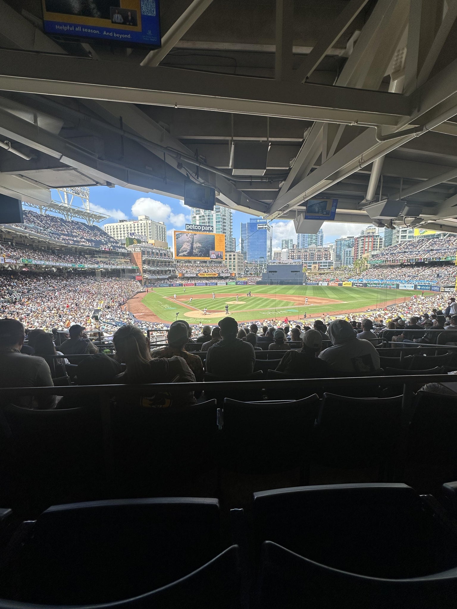 Vue réelle des fans prise de la Premier Club I au site Petco Park par Jake C