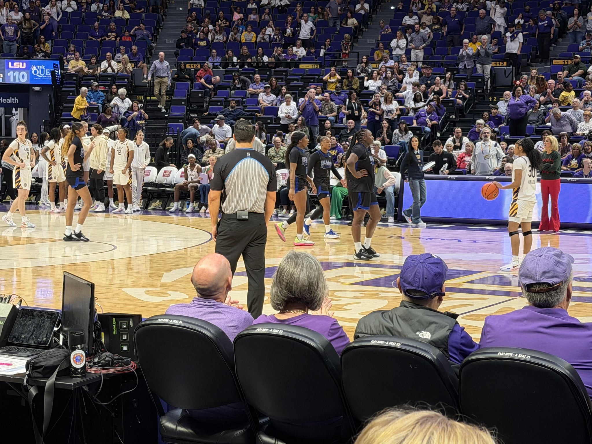 Real Fan View taken from Section 103 at Pete Maravich Assembly Center by Jasmine R