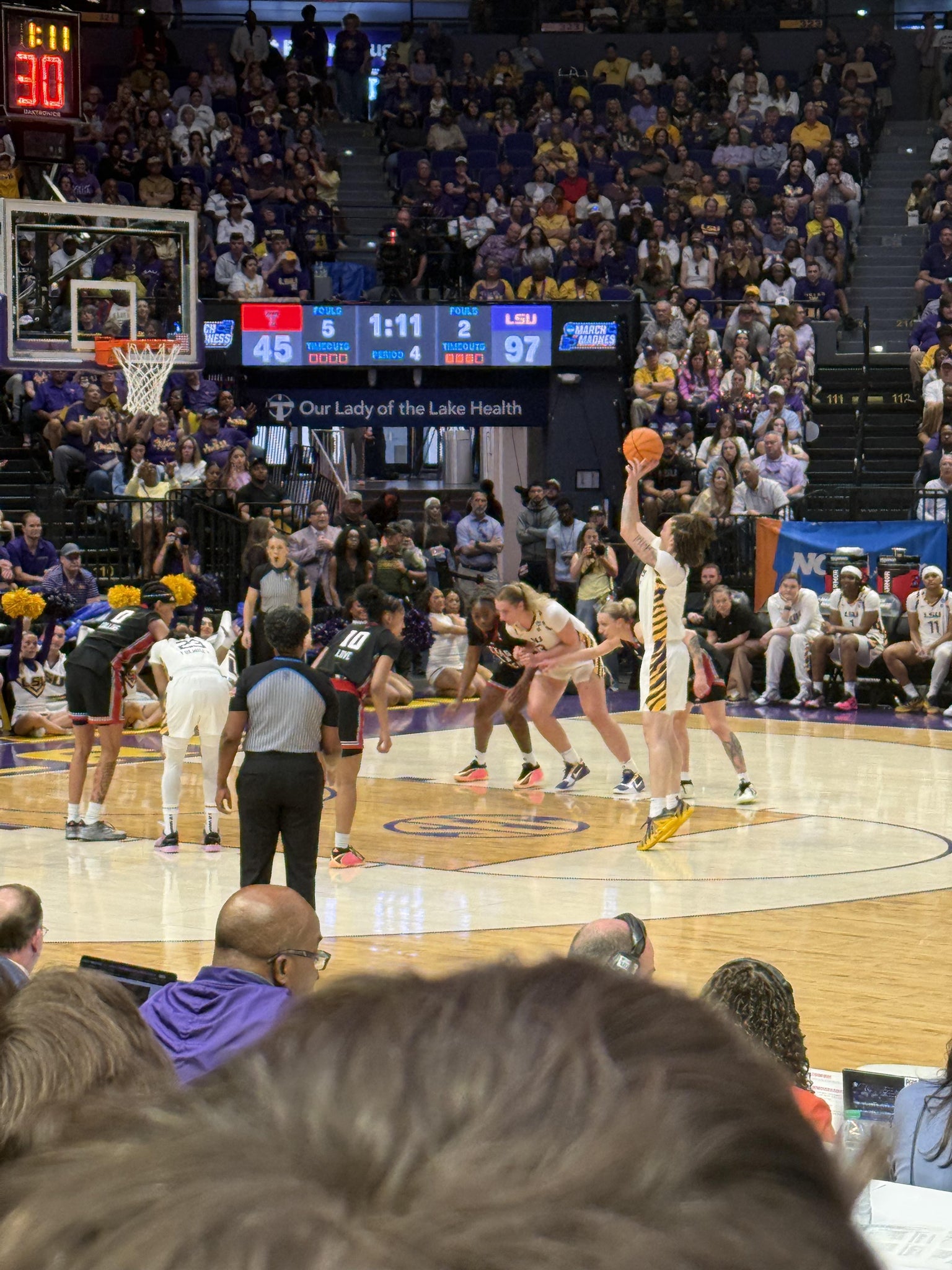 Real Fan View taken from Section 103 at Pete Maravich Assembly Center by Amy G