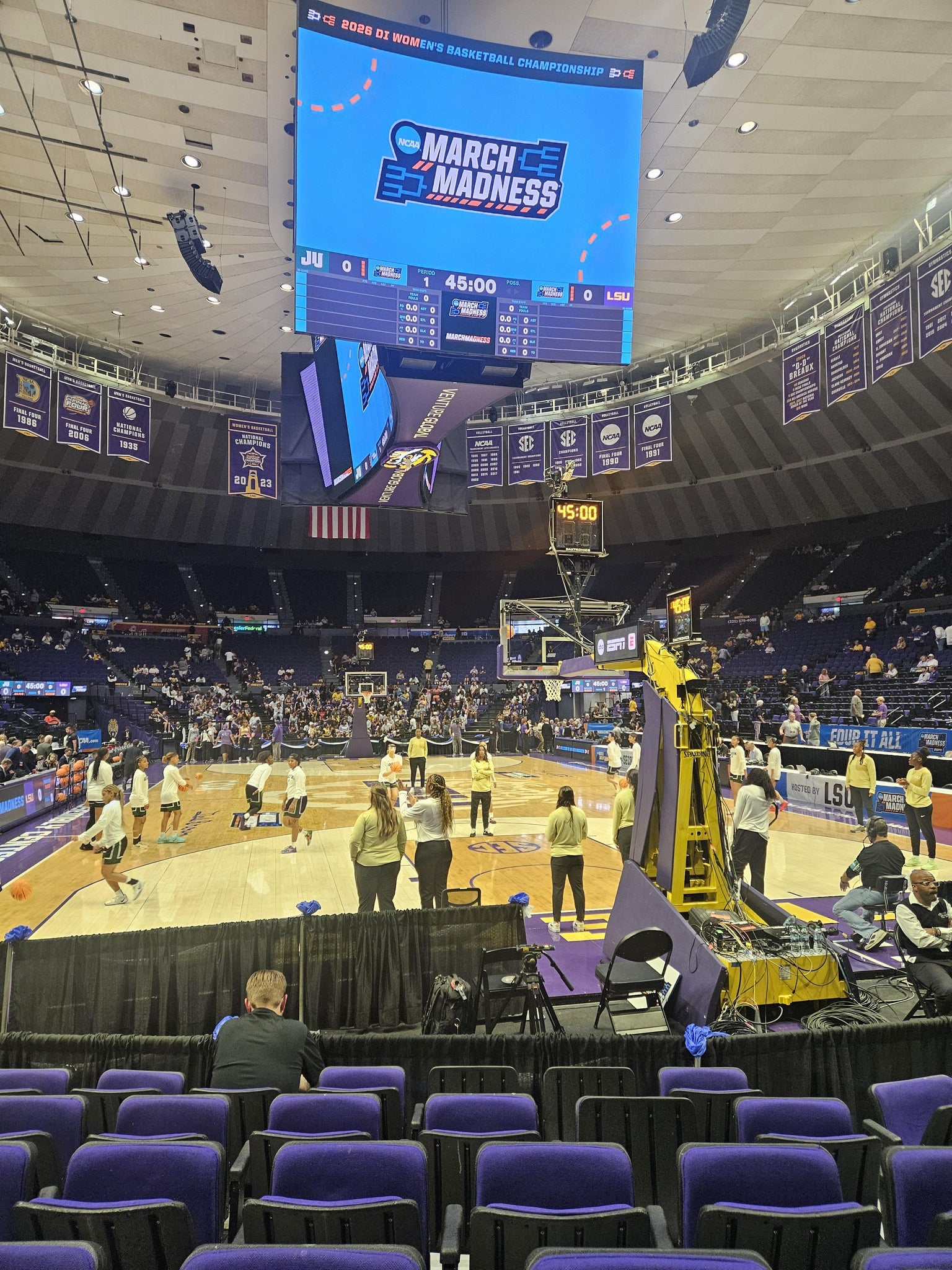 Real Fan View taken from Section 109 at Pete Maravich Assembly Center by Mitch C