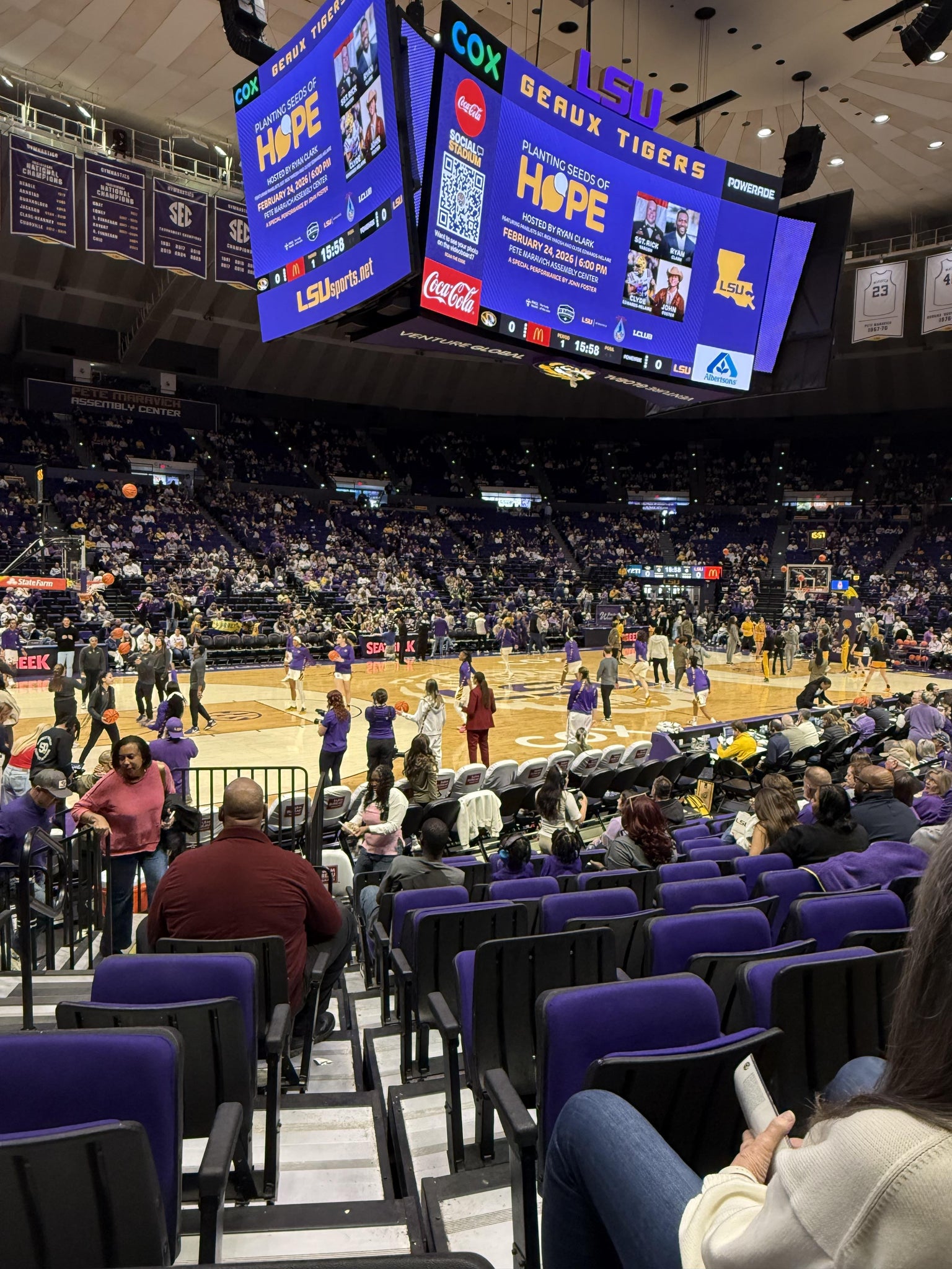 Real Fan View taken from Section 115 at Pete Maravich Assembly Center by Amy G