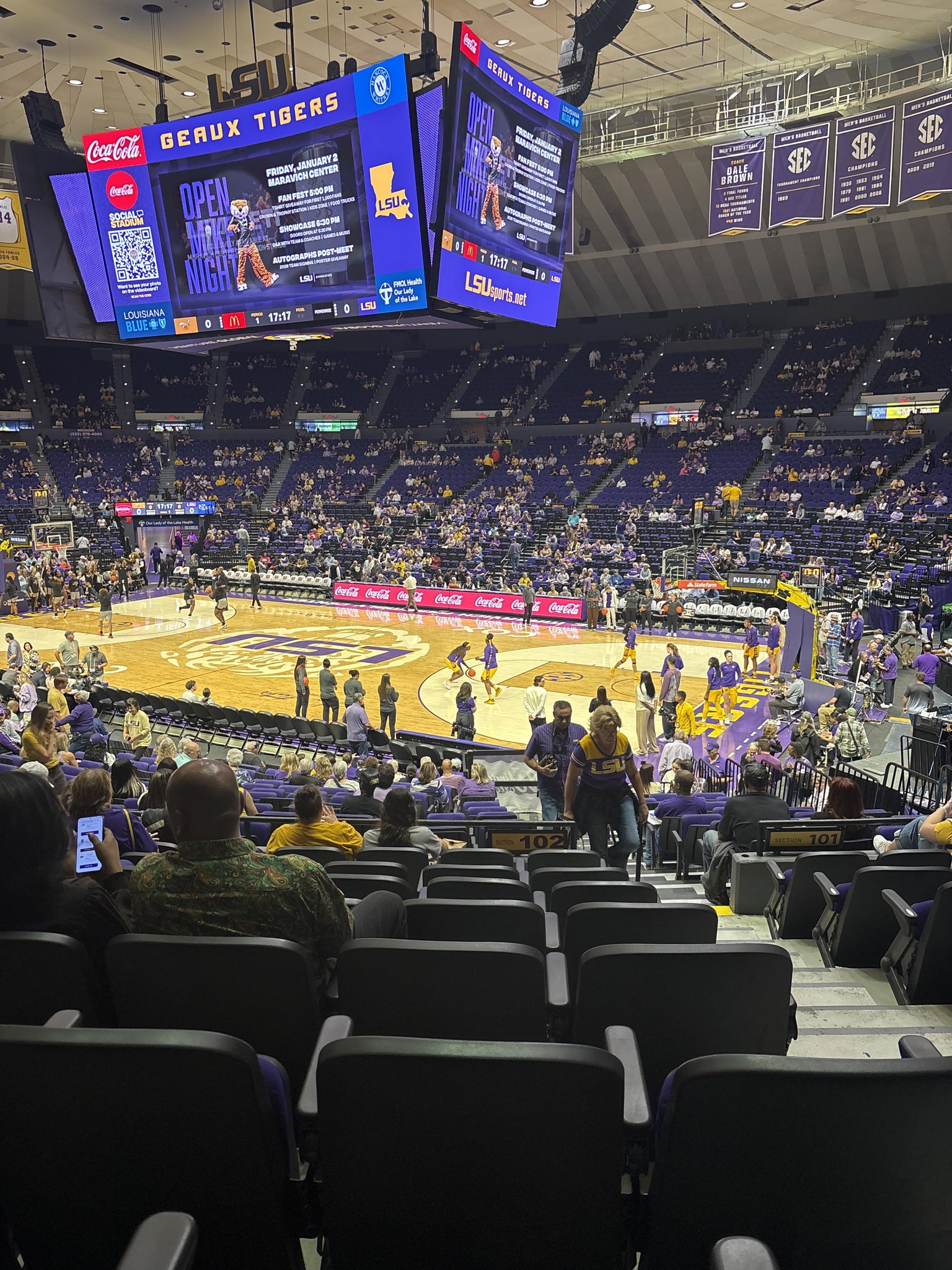 Real Fan View taken from Section 202 at Pete Maravich Assembly Center by Talundra T