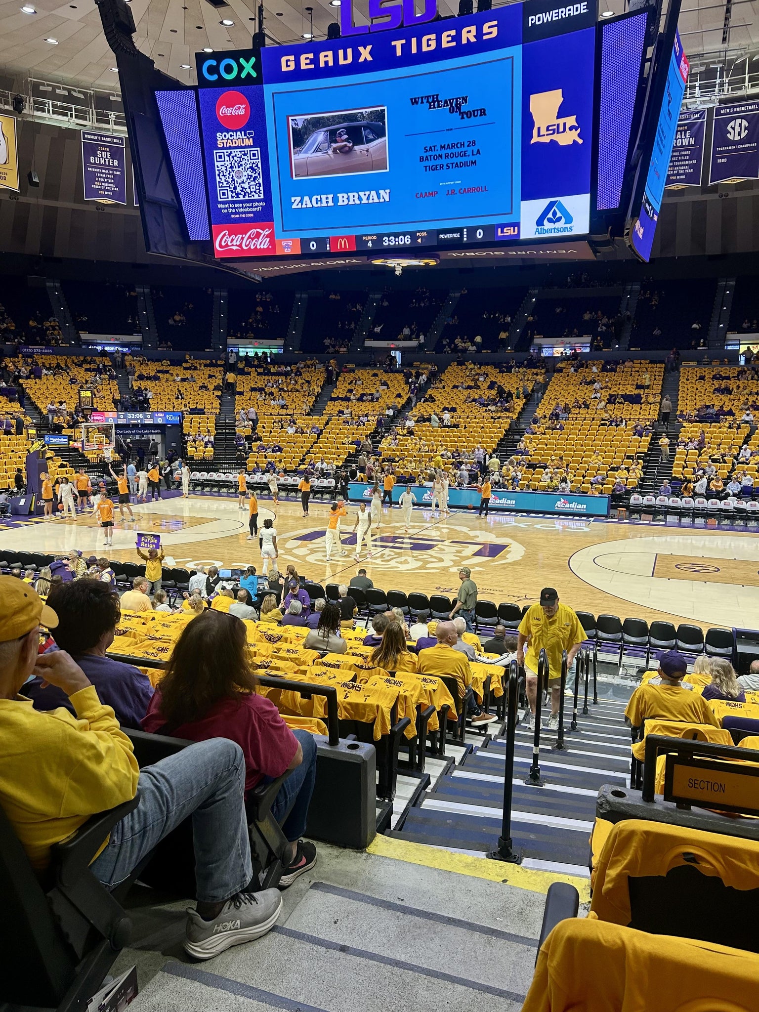 Real Fan View taken from Section 203 at Pete Maravich Assembly Center by Martha D