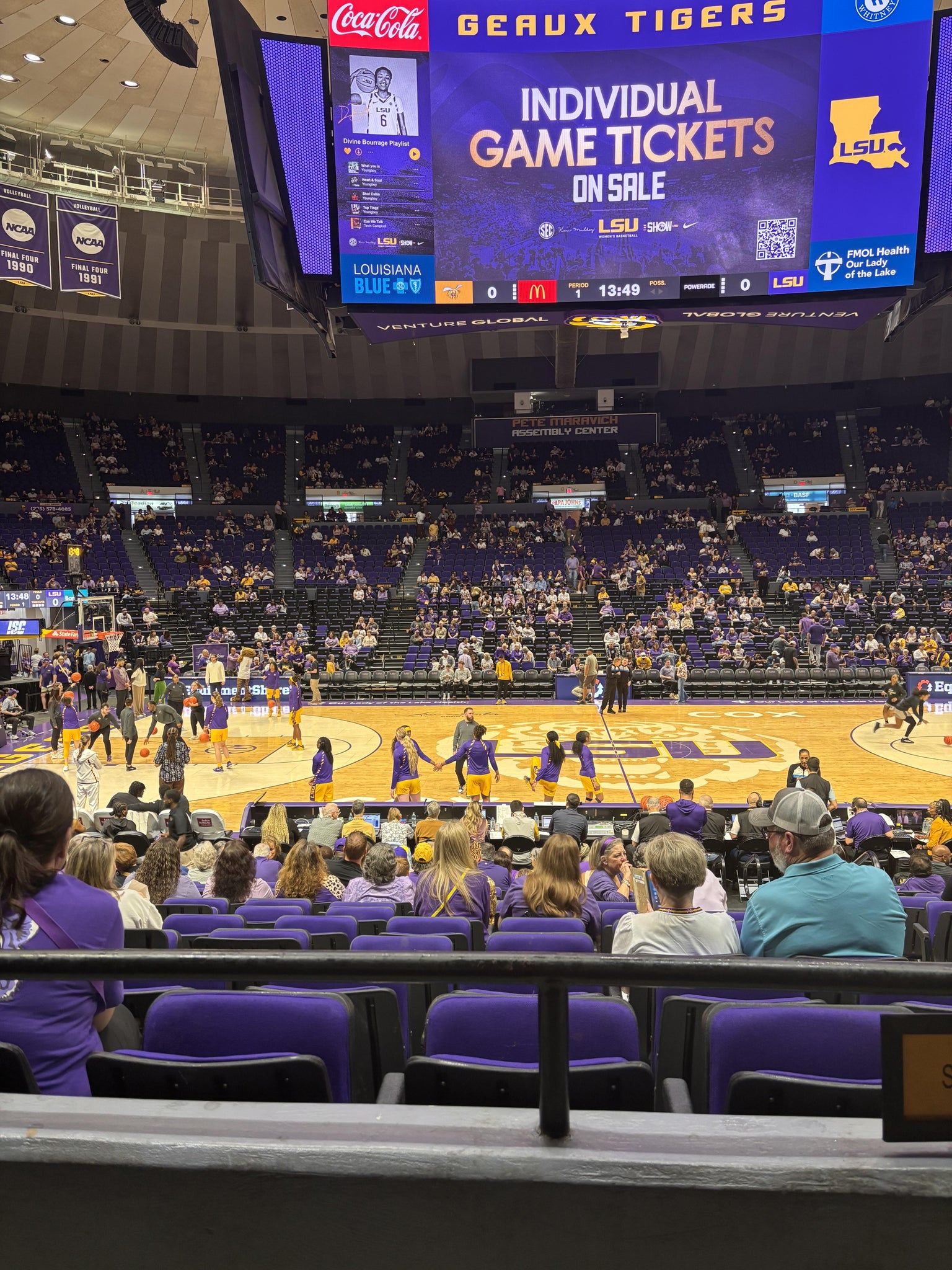 Real Fan View taken from Section 219 at Pete Maravich Assembly Center by Rhaya M