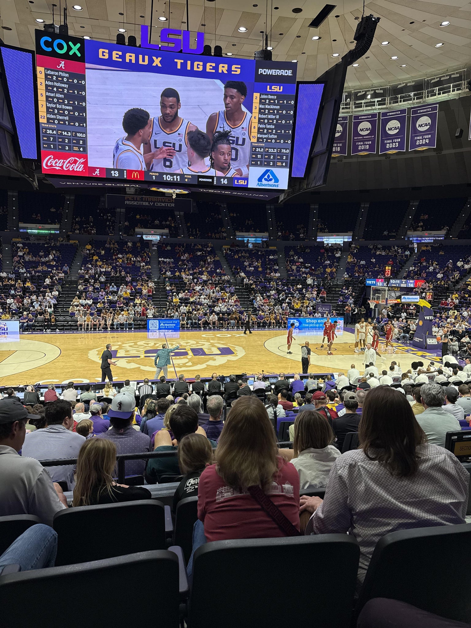 Real Fan View taken from Section 219 at Pete Maravich Assembly Center by Lisa L