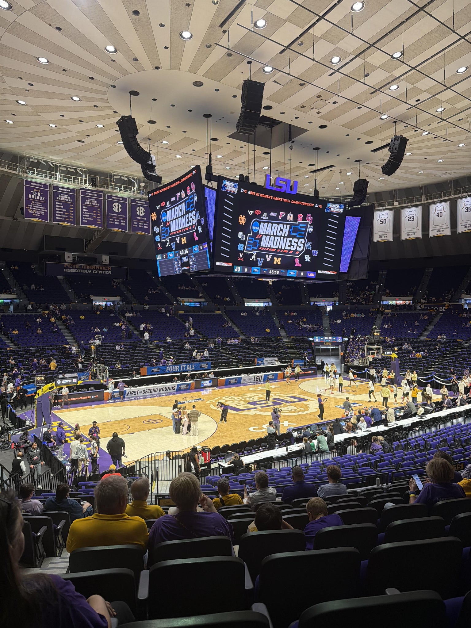 Real Fan View taken from Section 221 at Pete Maravich Assembly Center by Amy O