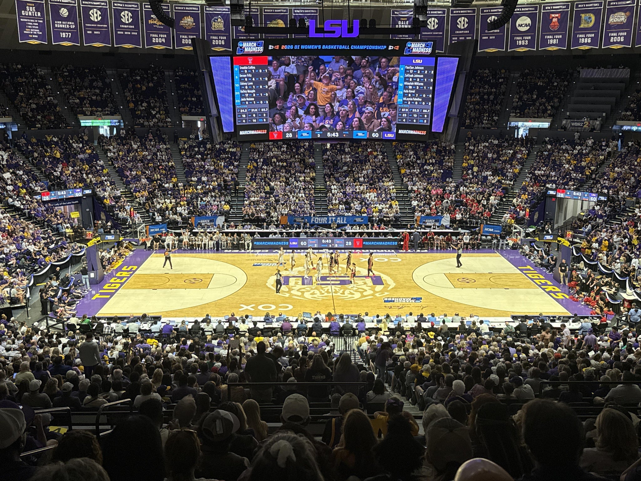 Real Fan View taken from Section 306 at Pete Maravich Assembly Center by Brad M