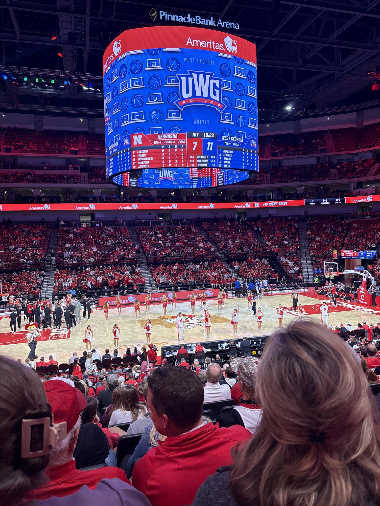 Real Fan View taken from Section 118 at Pinnacle Bank Arena by Anonymous User