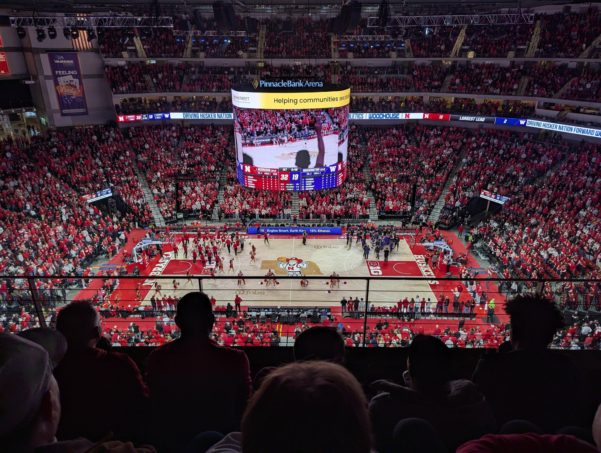 Real Fan View taken from Section 319 at Pinnacle Bank Arena by Caleb L