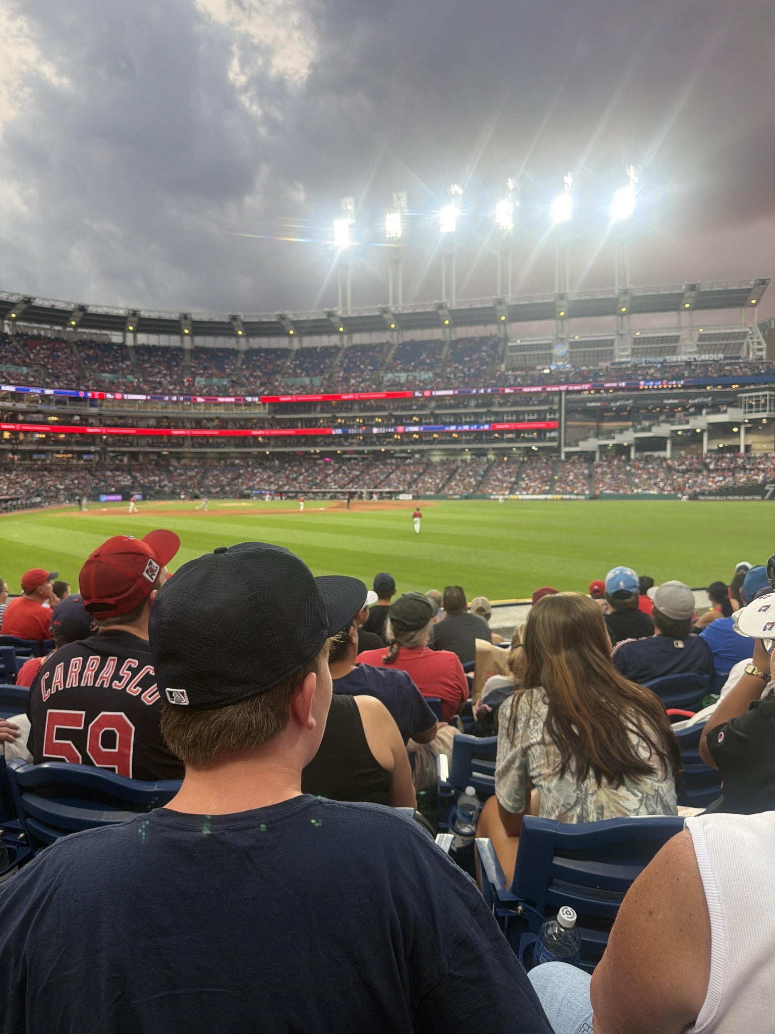 Vue réelle des fans prise de la Section 108 au site Progressive Field par Brian S