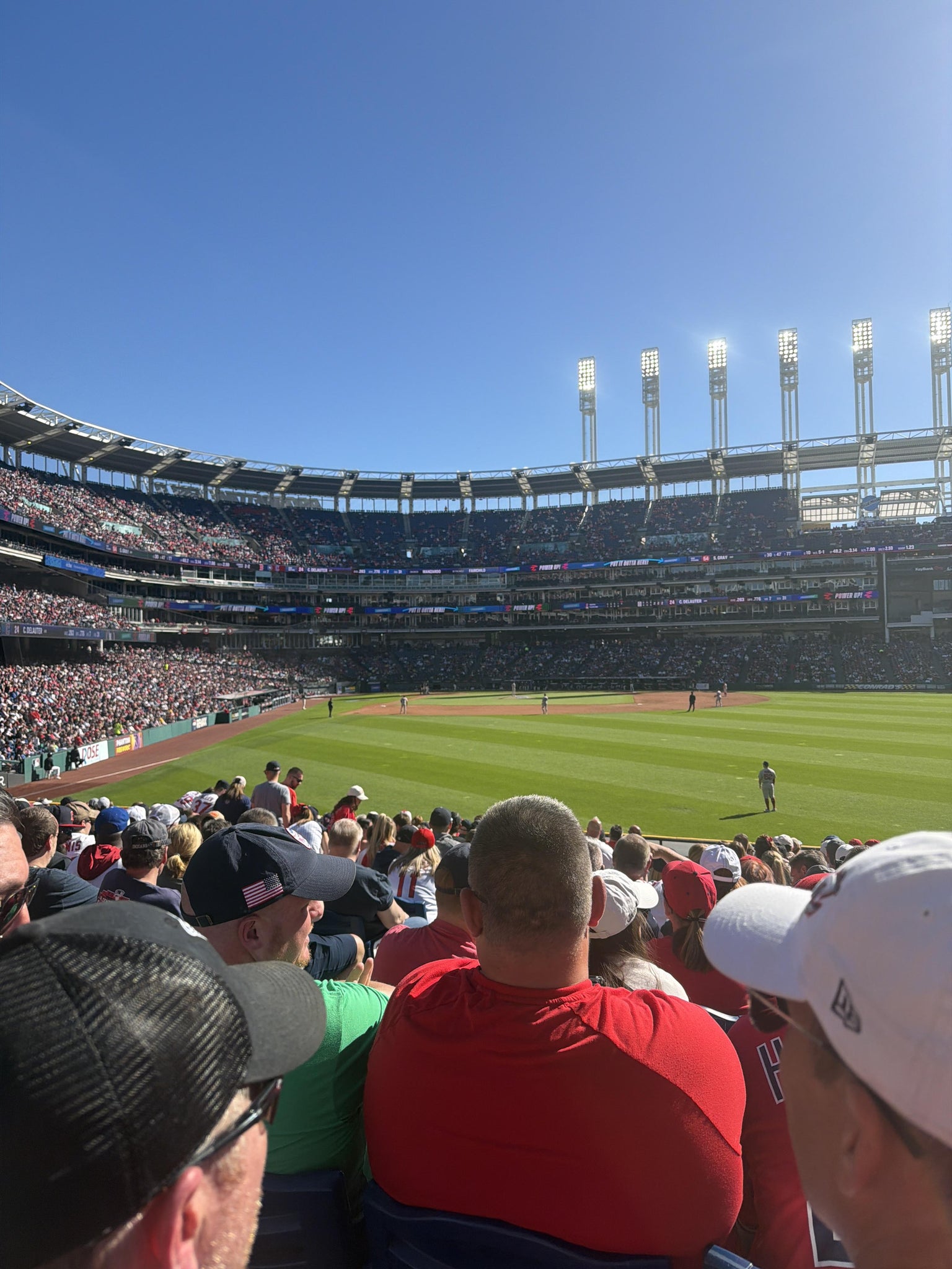 Vue réelle des fans prise de la Section 109 au site Progressive Field par Robert C