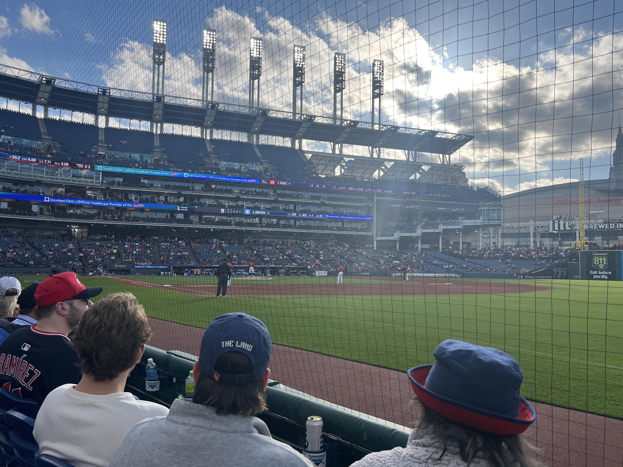 Vue réelle des fans prise de la Section 131 au site Progressive Field par Francisco R