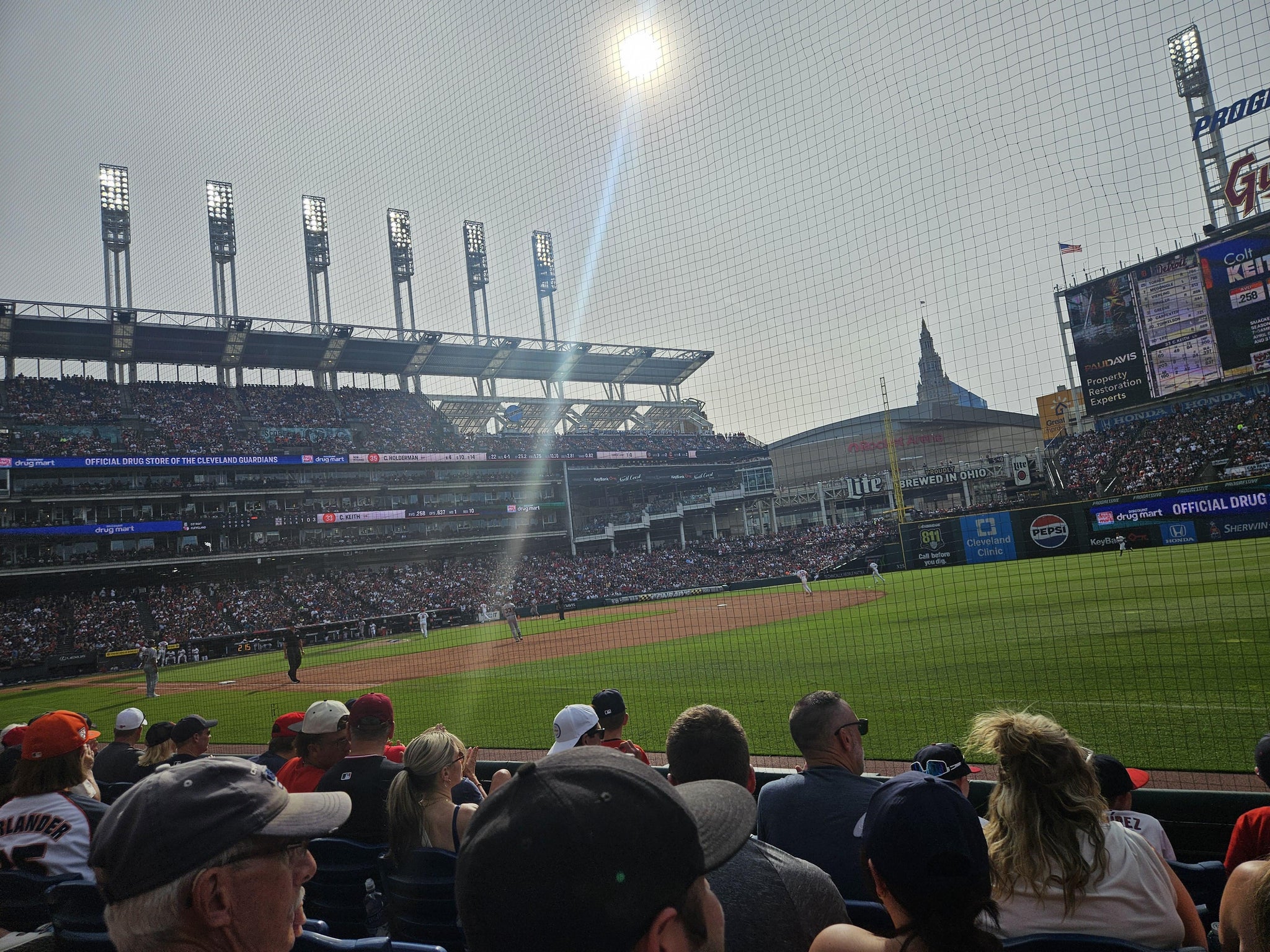 Real Fan View taken from Section 131 at Progressive Field by Kim H