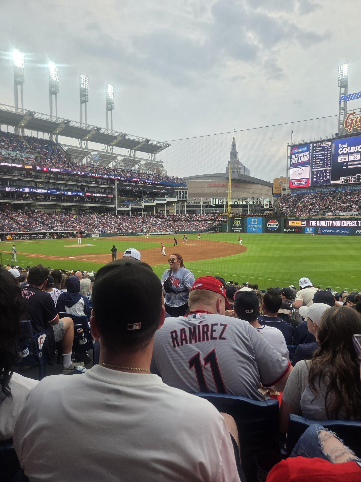 Real Fan View taken from Section 131 at Progressive Field by Angeline A