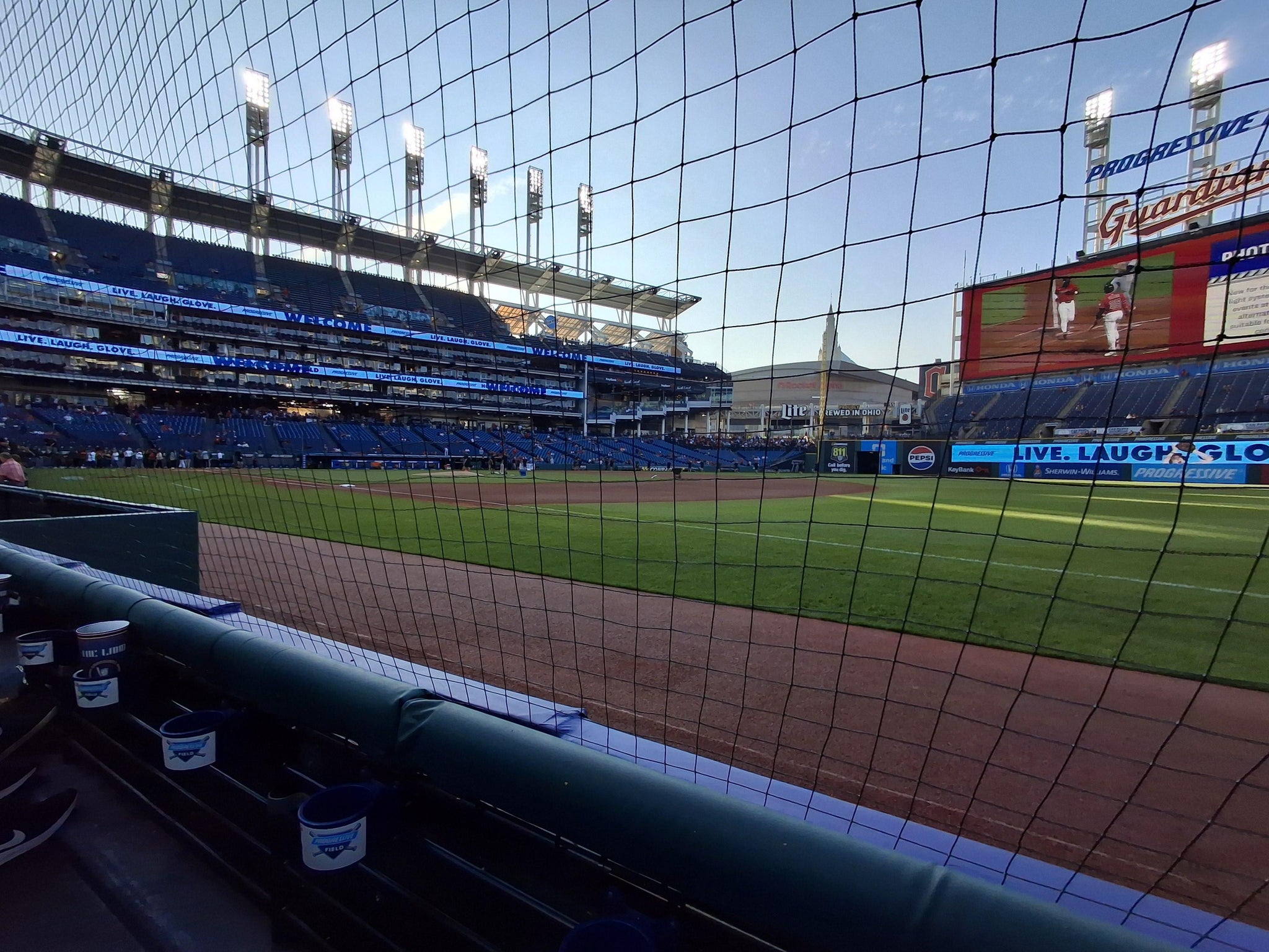 Vue réelle des fans prise de la Section 134 au site Progressive Field par John C